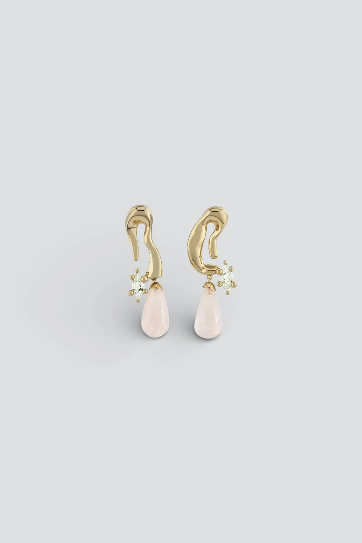 Awe Inspired x Collina Strada Gold Mini Petal Drop Earrings
