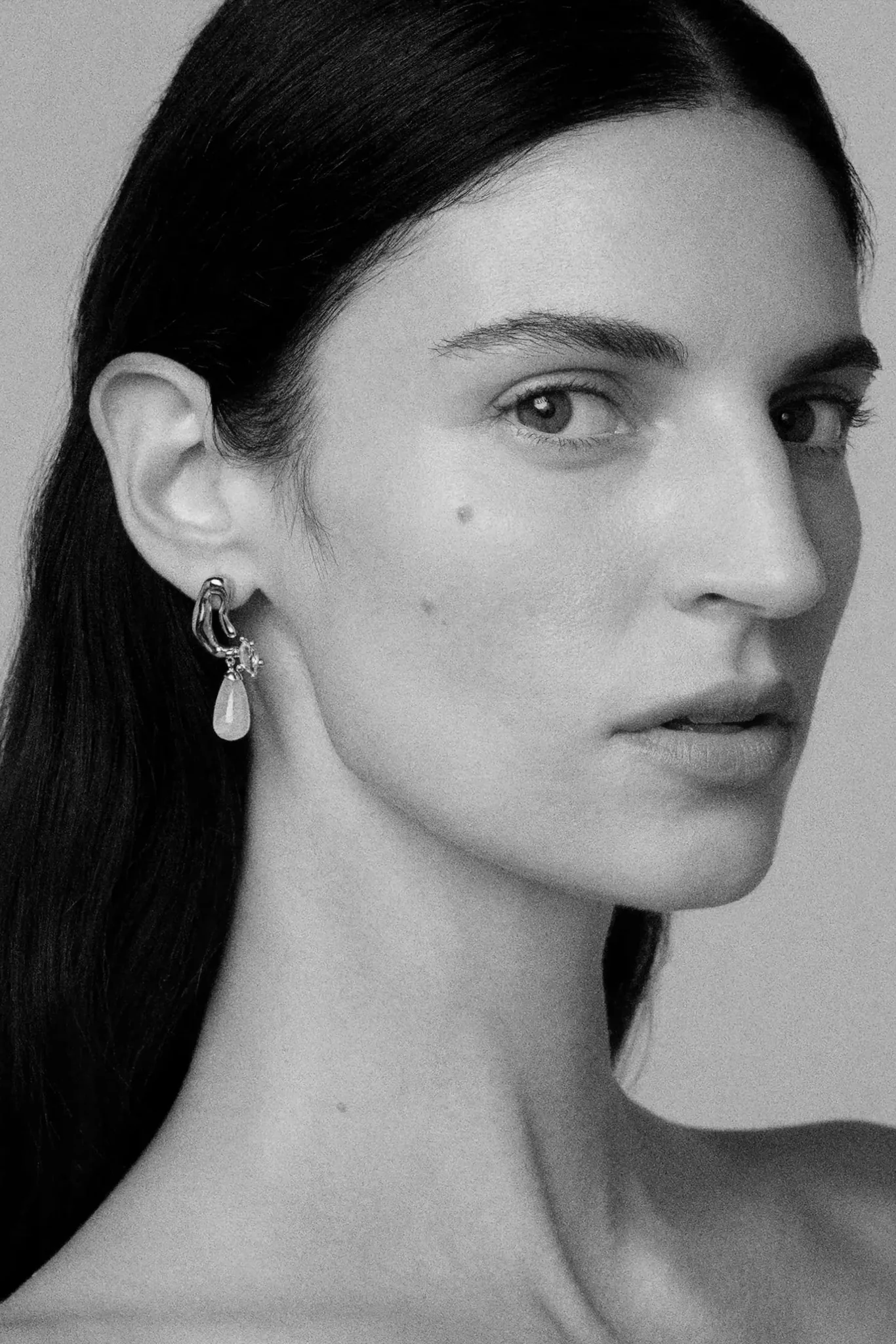 Awe Inspired x Collina Strada Gold Mini Petal Drop Earrings - Image 2