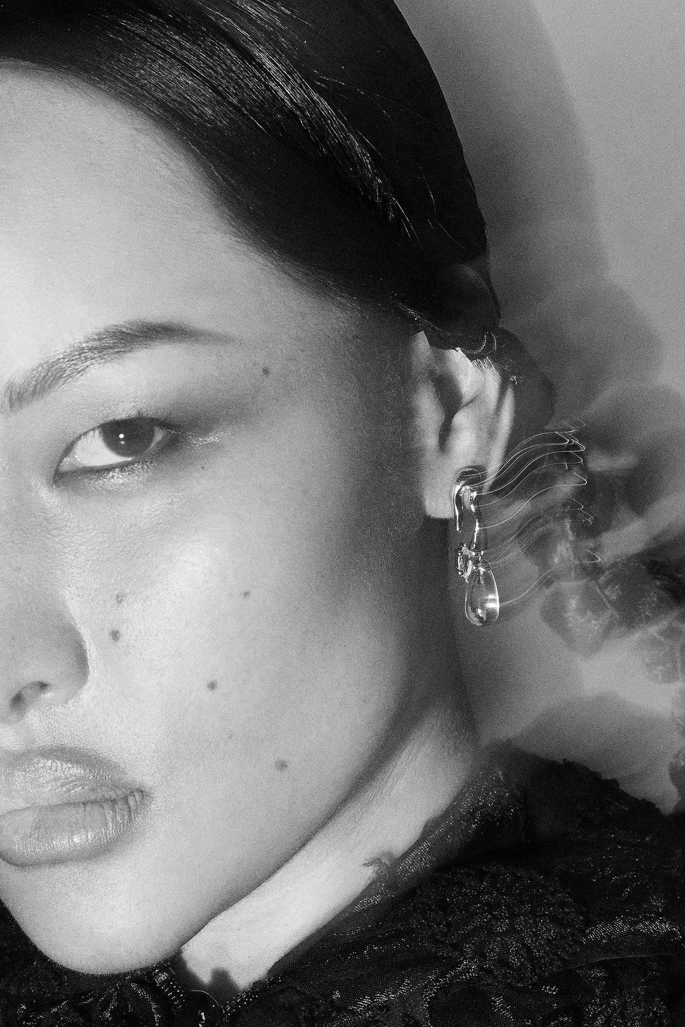 Awe Inspired x Collina Strada Gold Mini Petal Drop Earrings - Image 4