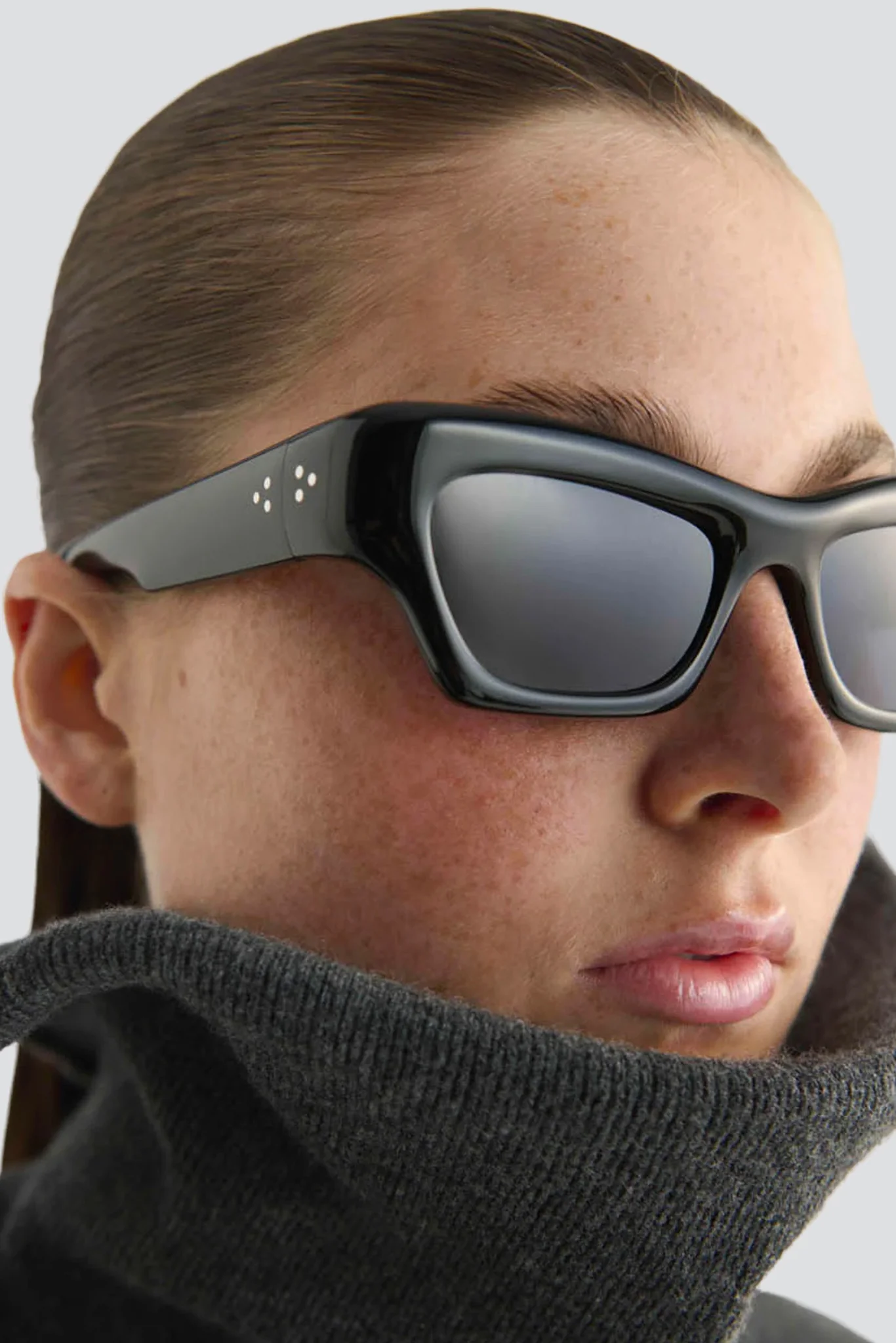 Acetate Black Ayreen Sunglasses - Image 6