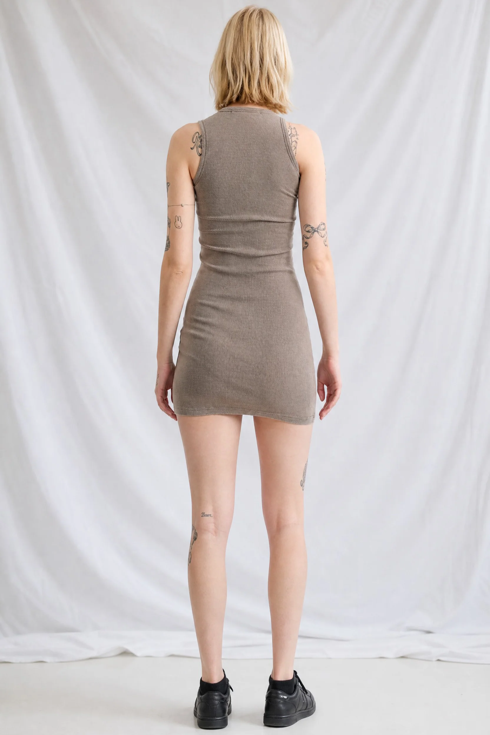 Beige Otto Tank Mini Dress - Image 3