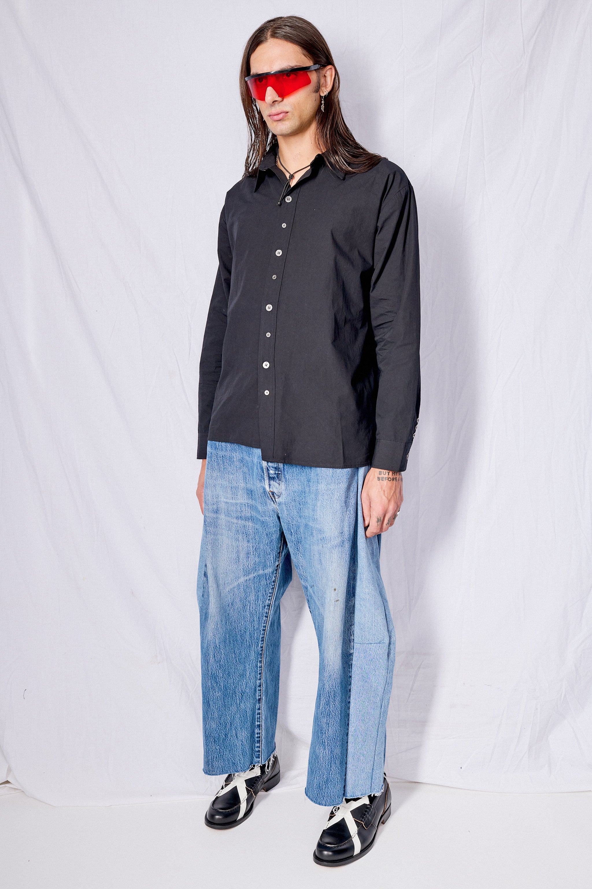 Black Asymmetric Shirt - Image 4