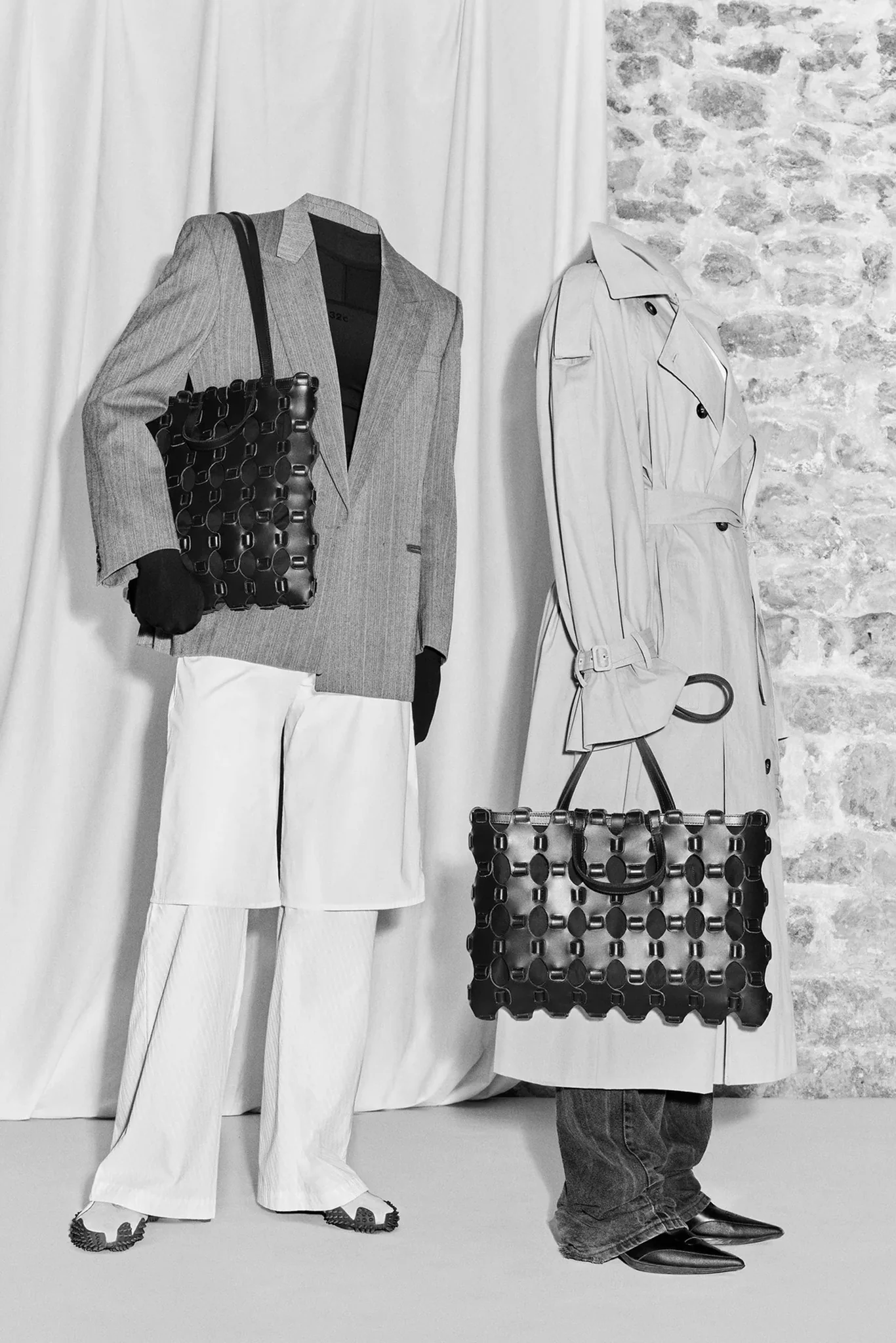 Black Baguette Braided Tote - Image 3