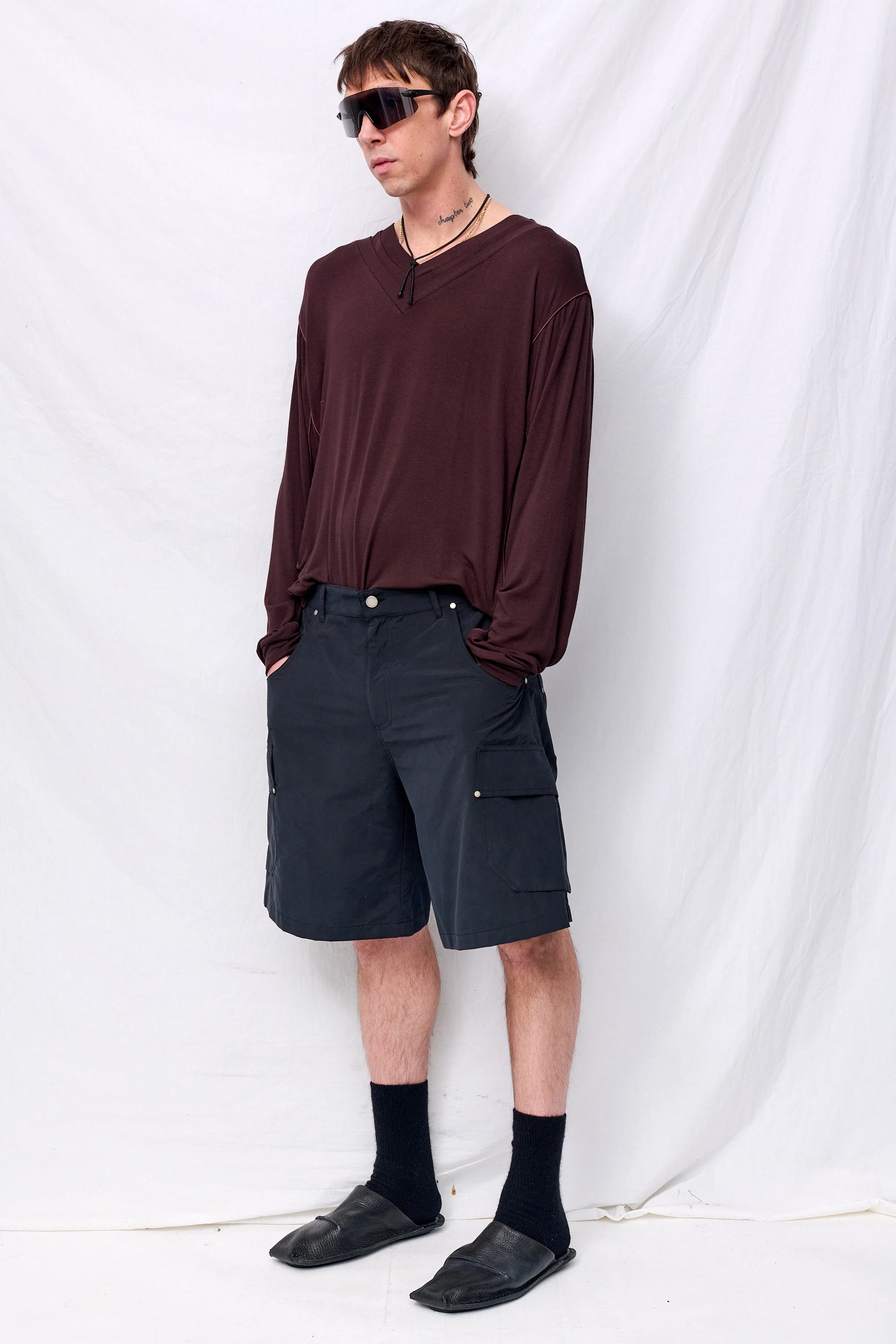 Black Cargo Shorts - Image 2
