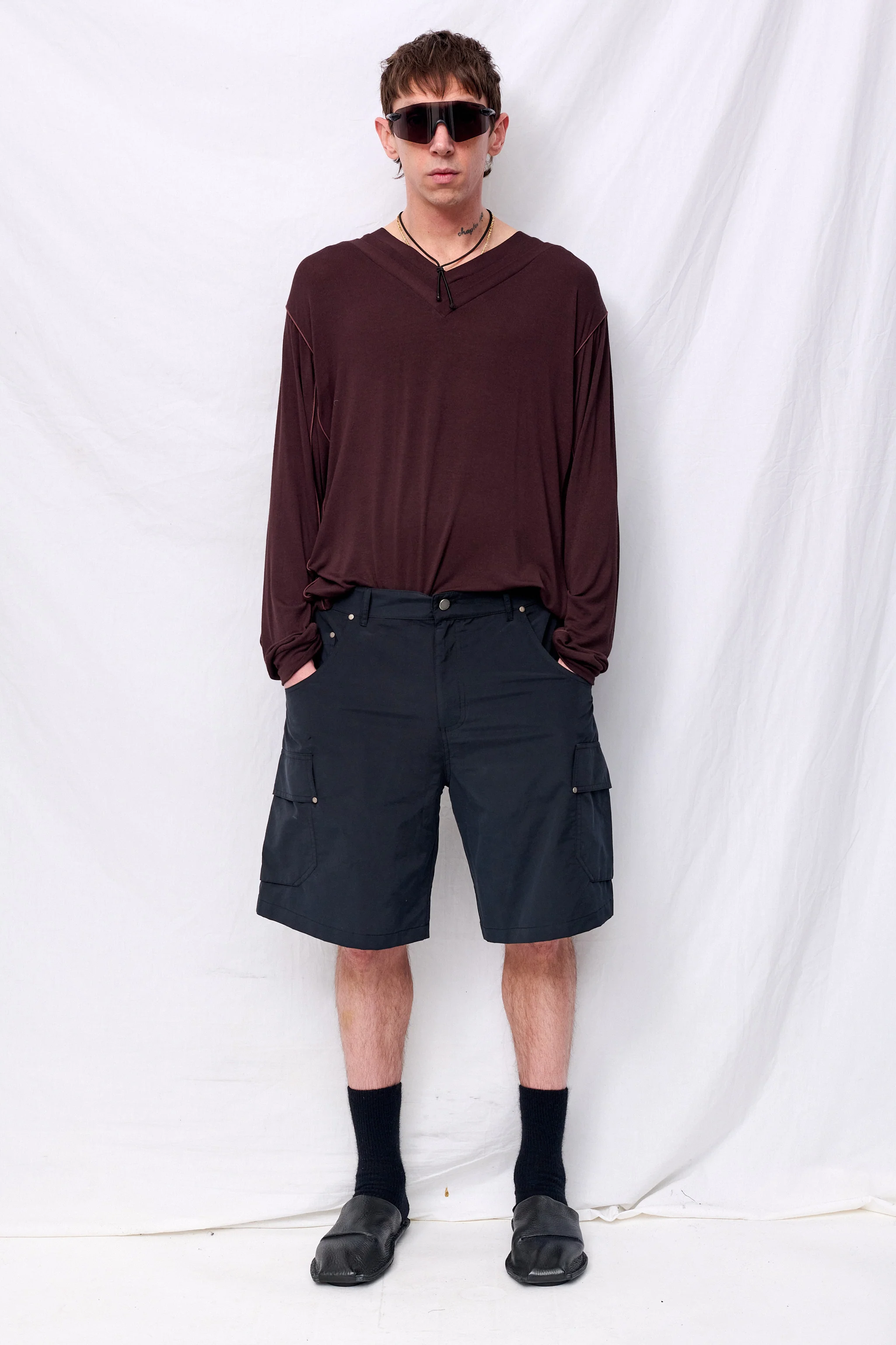 Black Cargo Shorts - Image 3