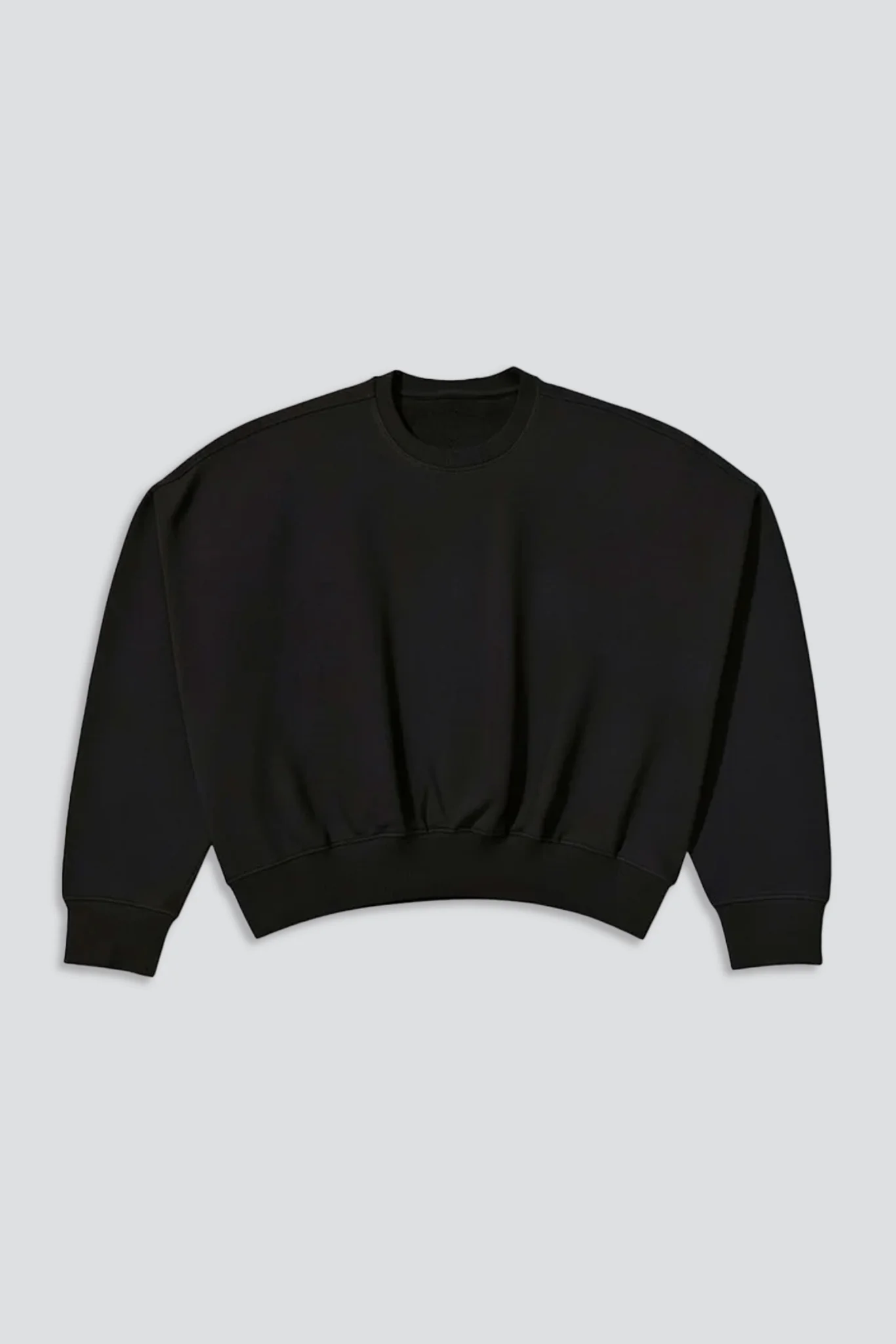 Black Cropped Crewneck - Image 2
