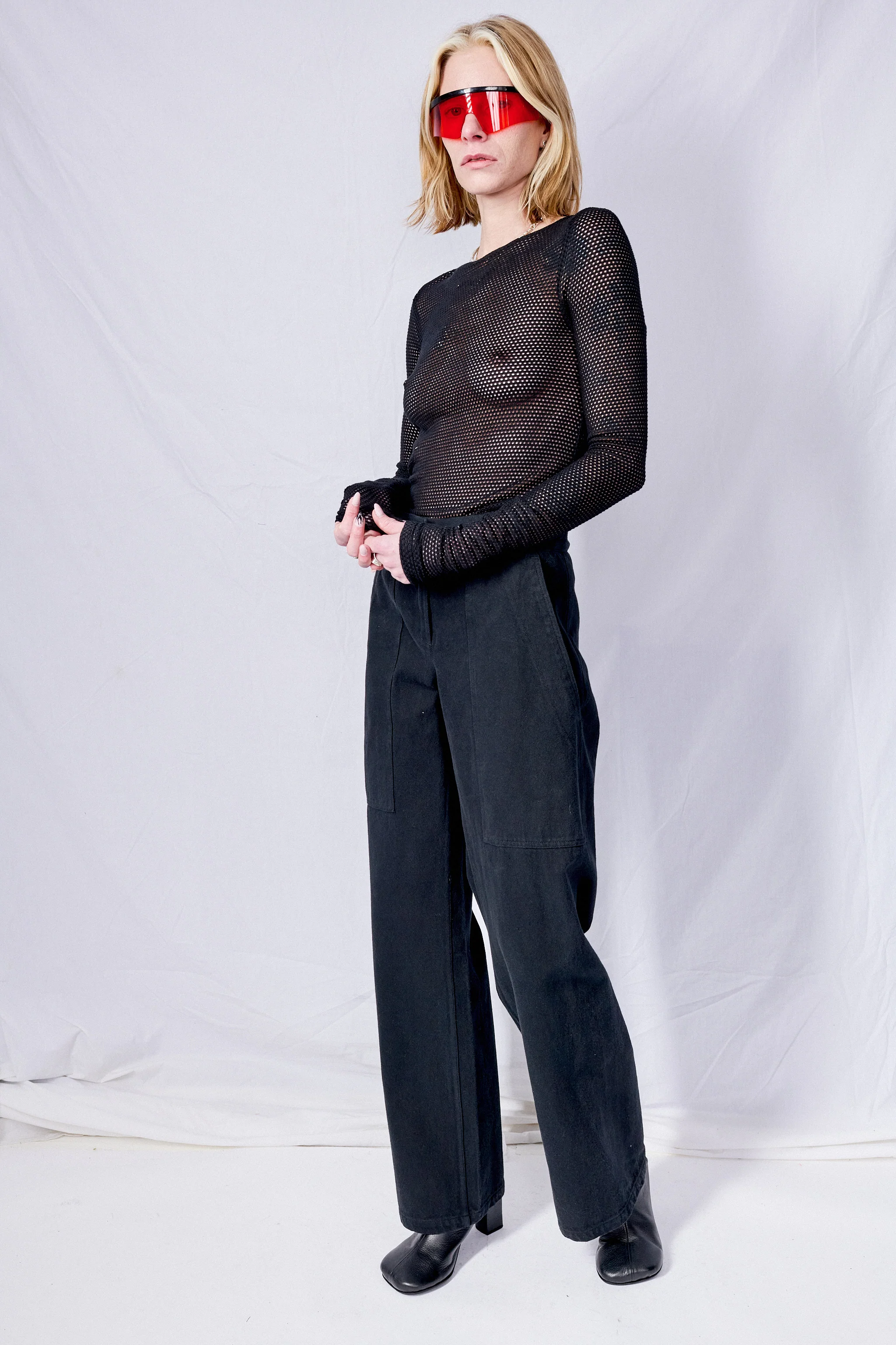 Black Denim Simple Pant - Image 5
