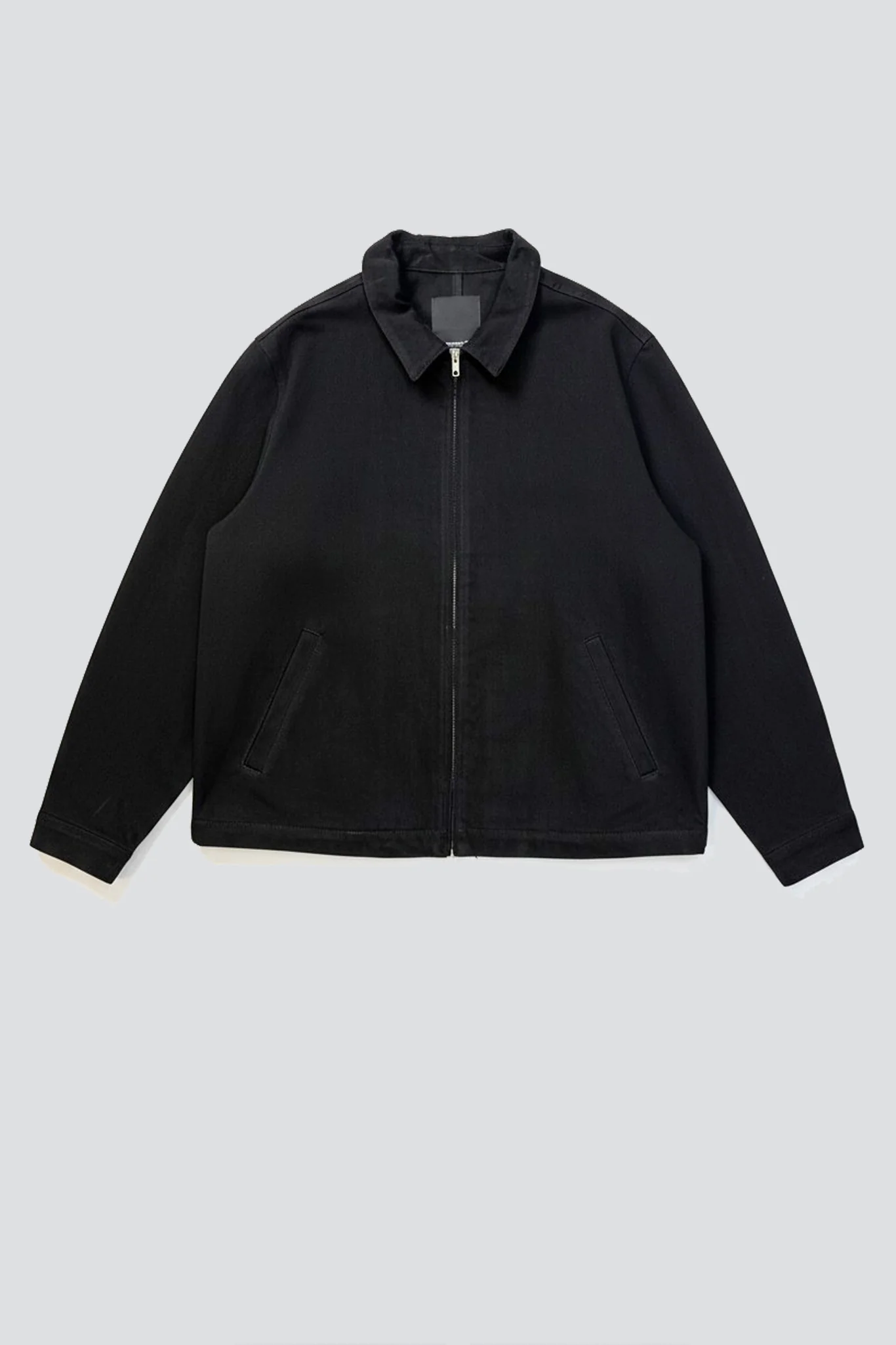 Black Denim Zip Jacket - Image 3
