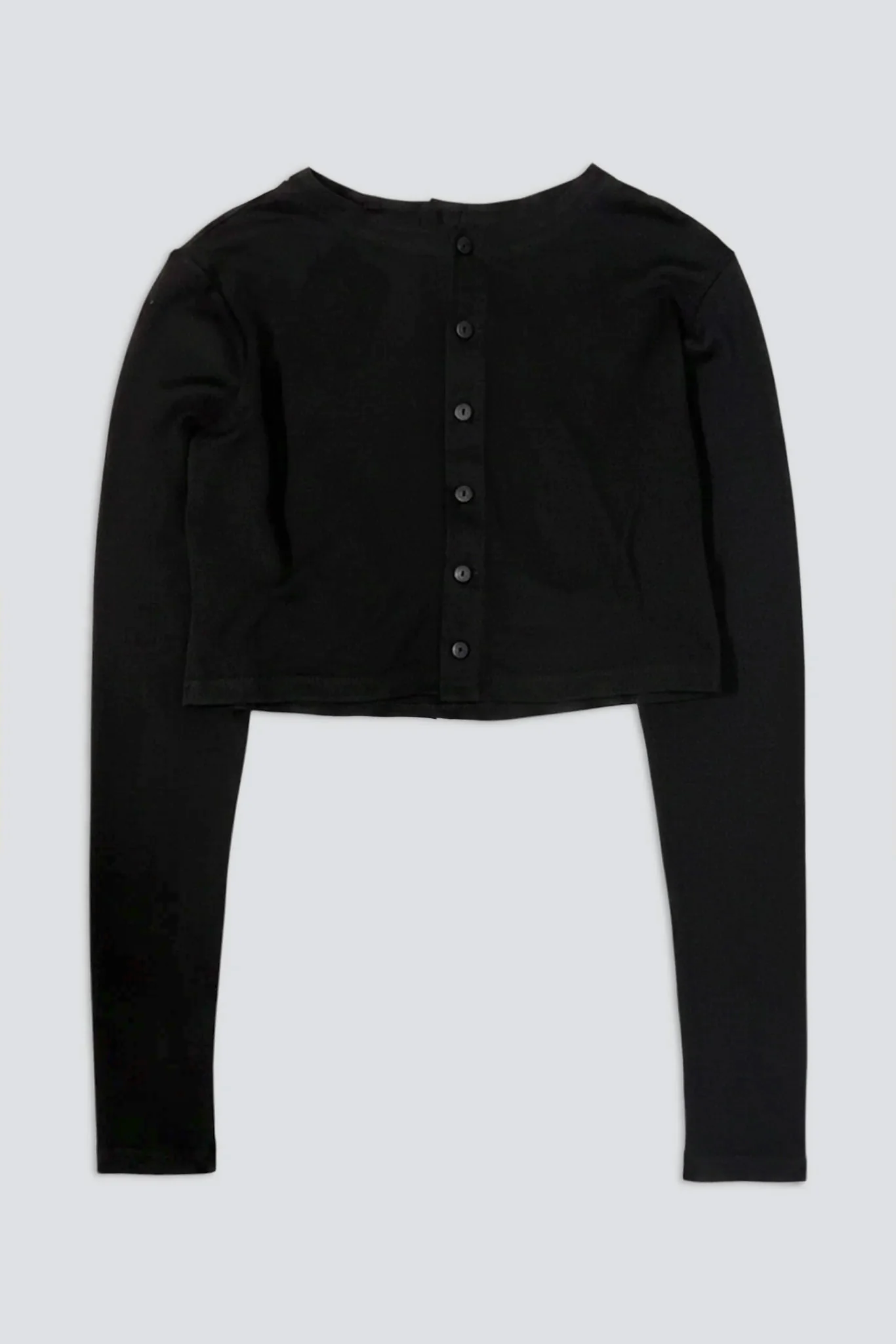 Black Double Crop Top - Image 4