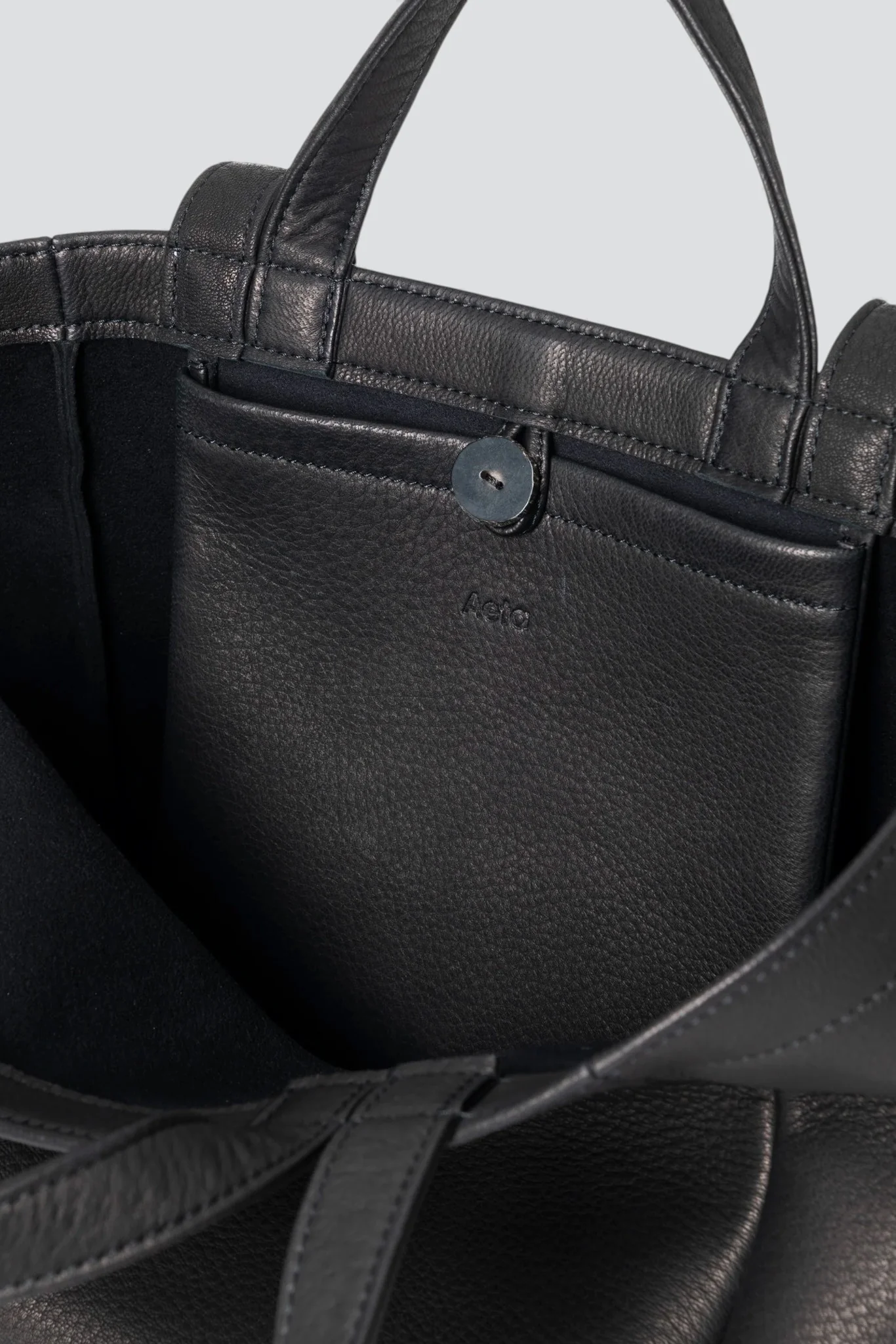 Black Double Handle Tote S - Image 3