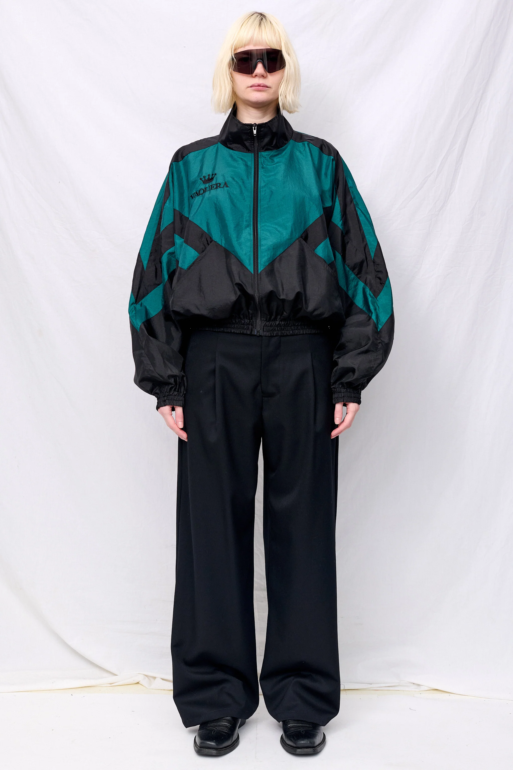 Black Green Windbreaker Woven - Image 4