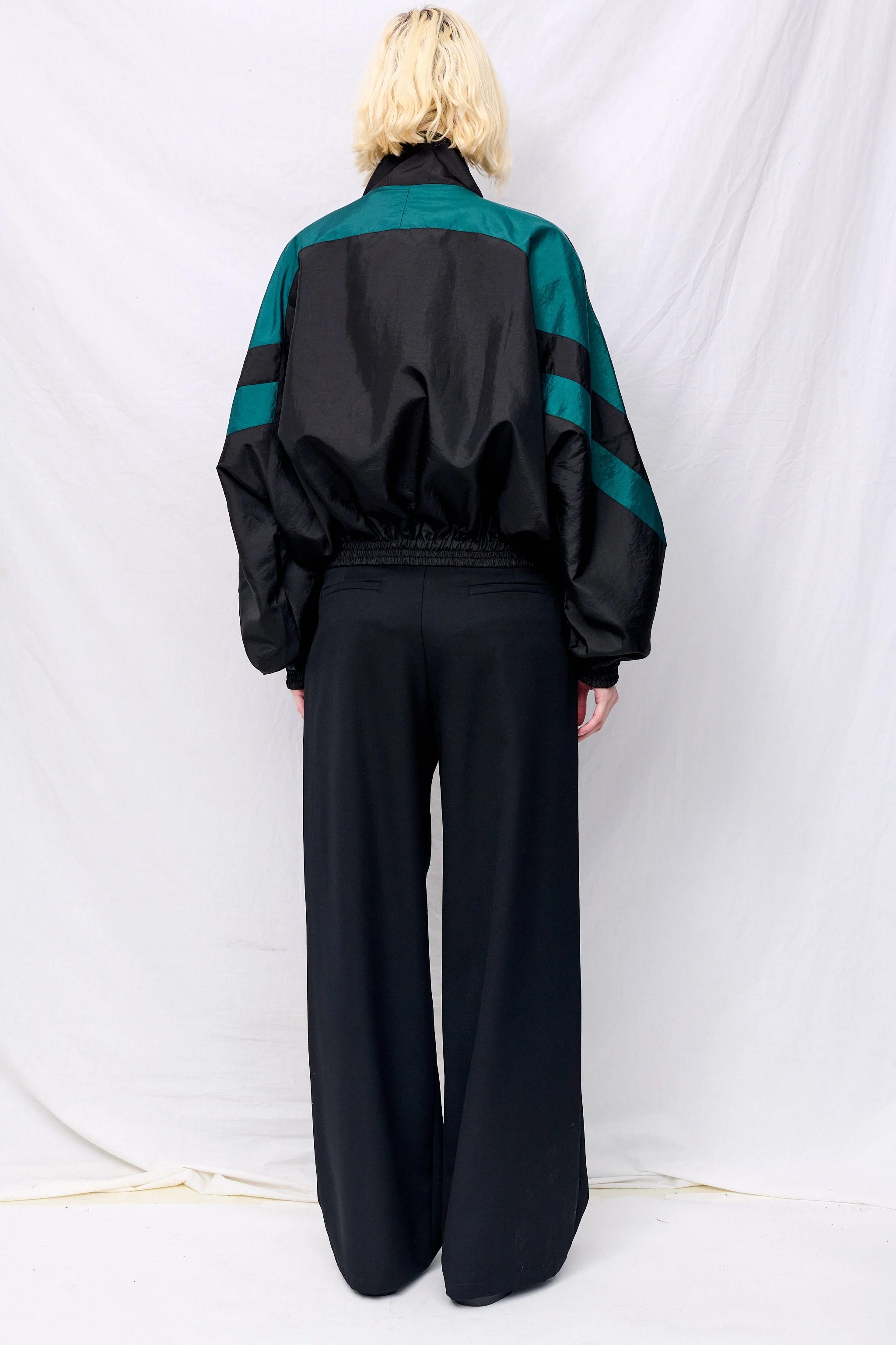 Black Green Windbreaker Woven - Image 5