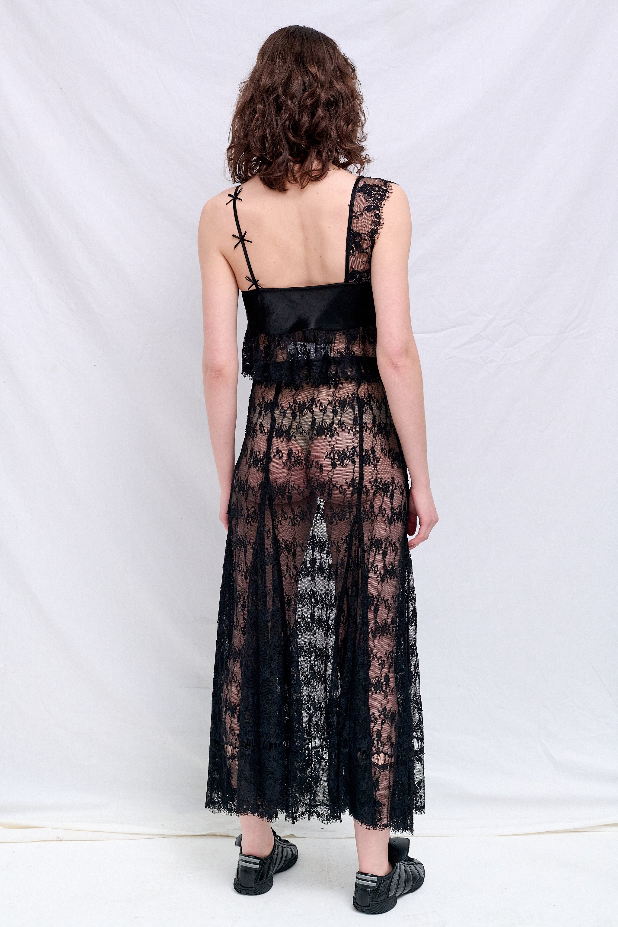 Black Satin Dahlia Tank - Image 4