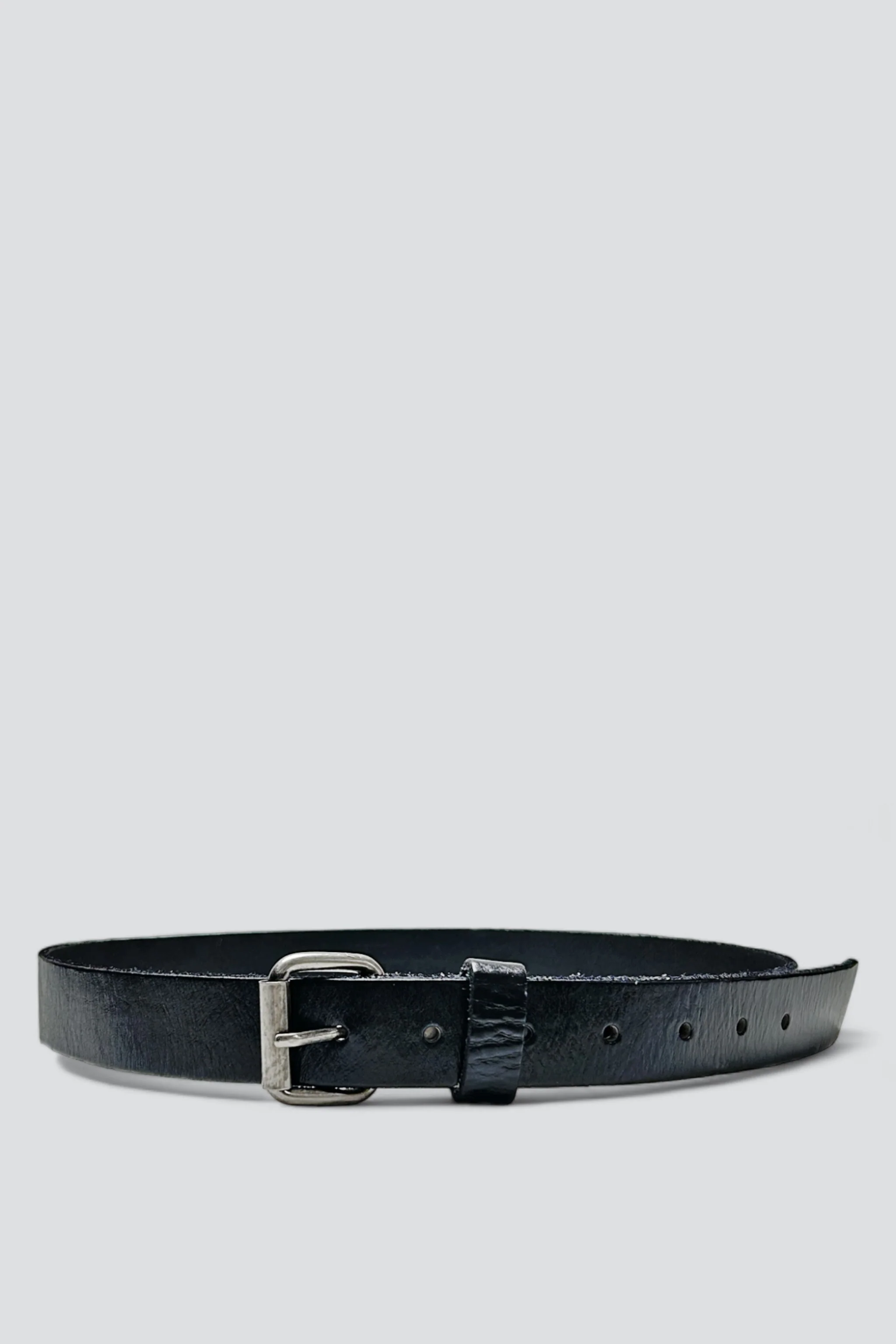 Black Leather Roller Belt