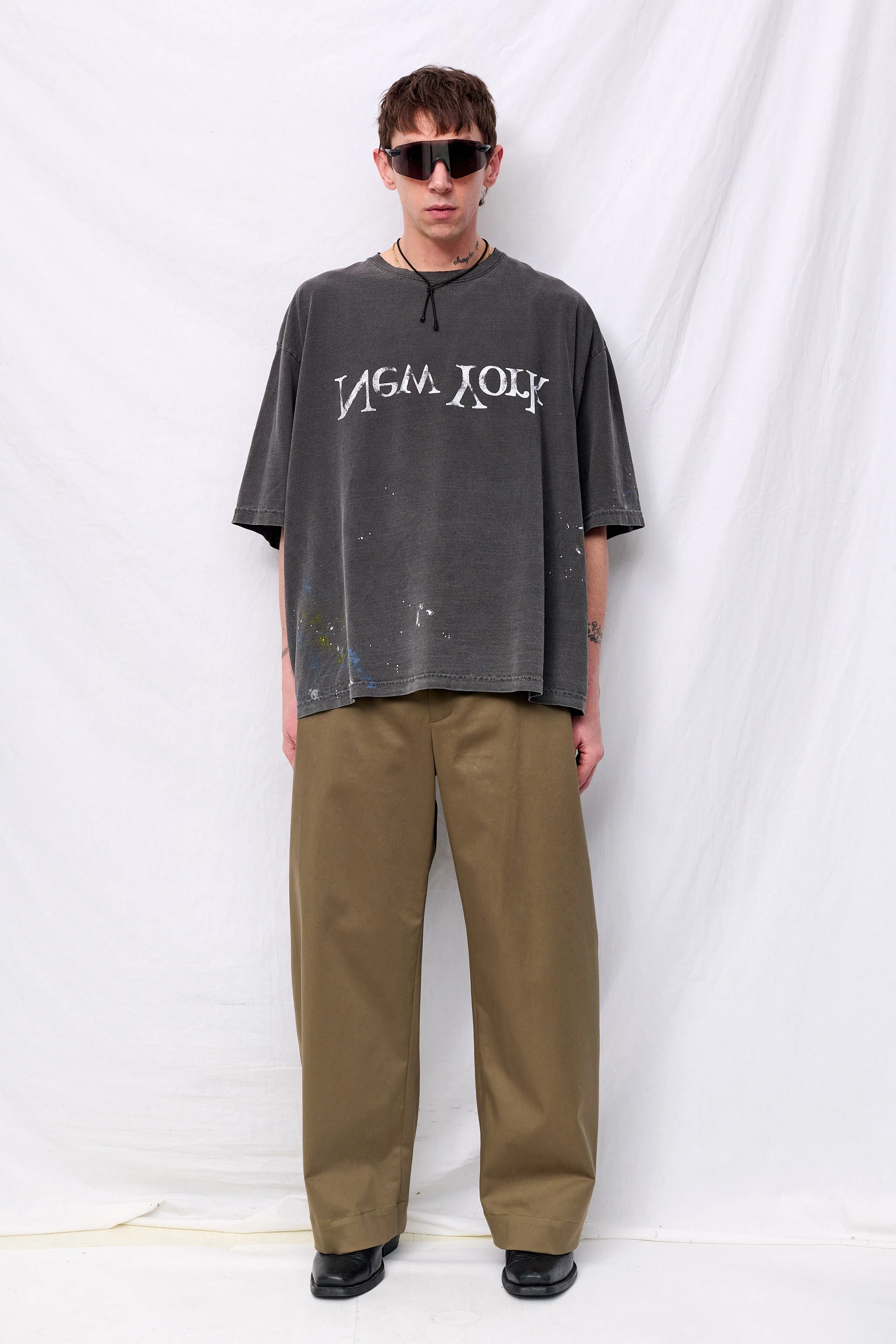 Shadow Painted New York Logo T-Shirt - Image 4
