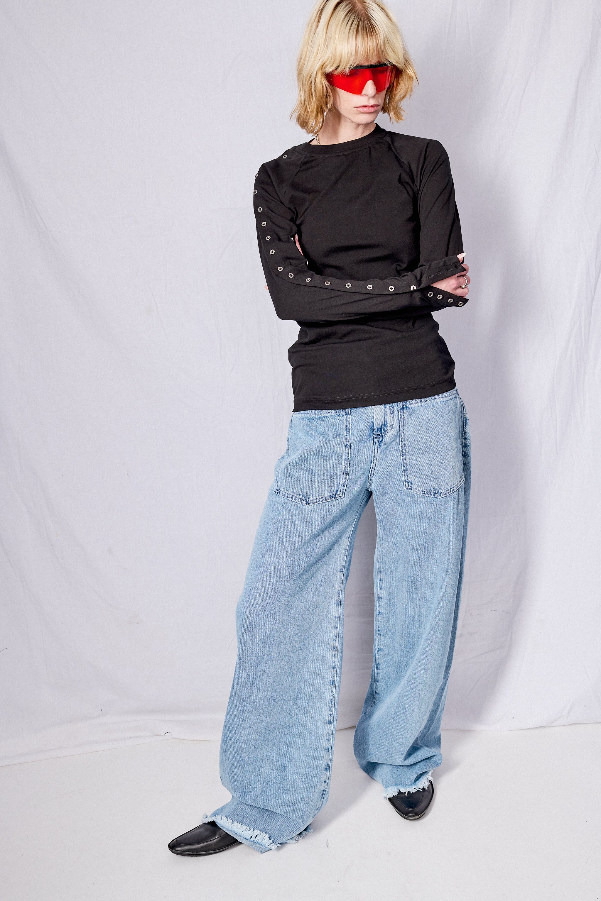 Black Ribbed Raglan Longsleeve - Image 3