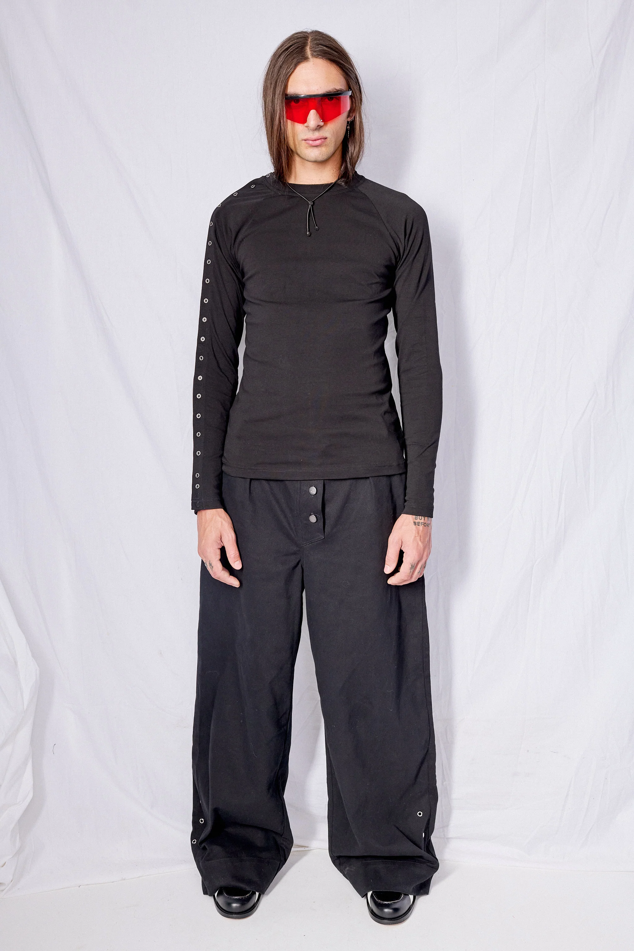 Black Ribbed Raglan Longsleeve - Image 5