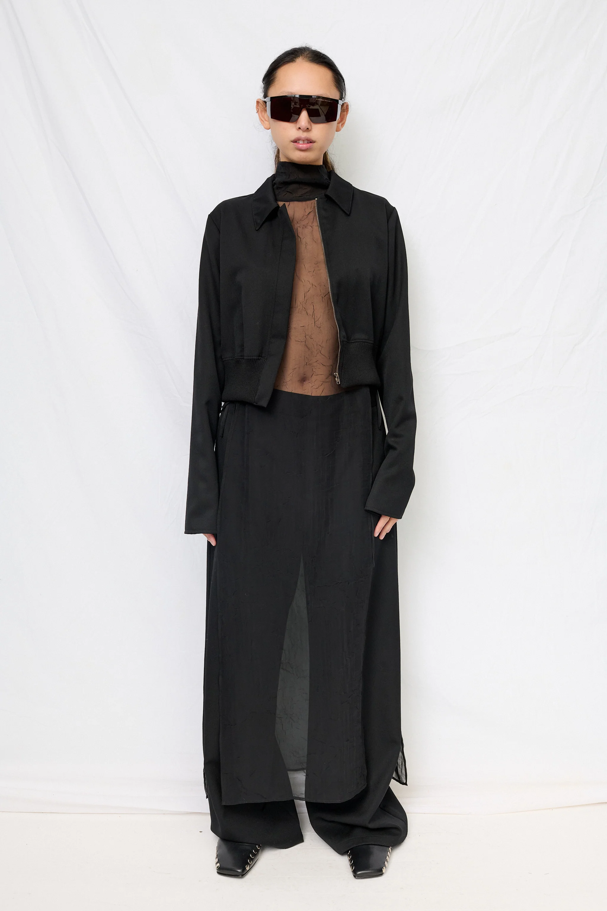 Black Suiting Bolero Jacket - Image 8