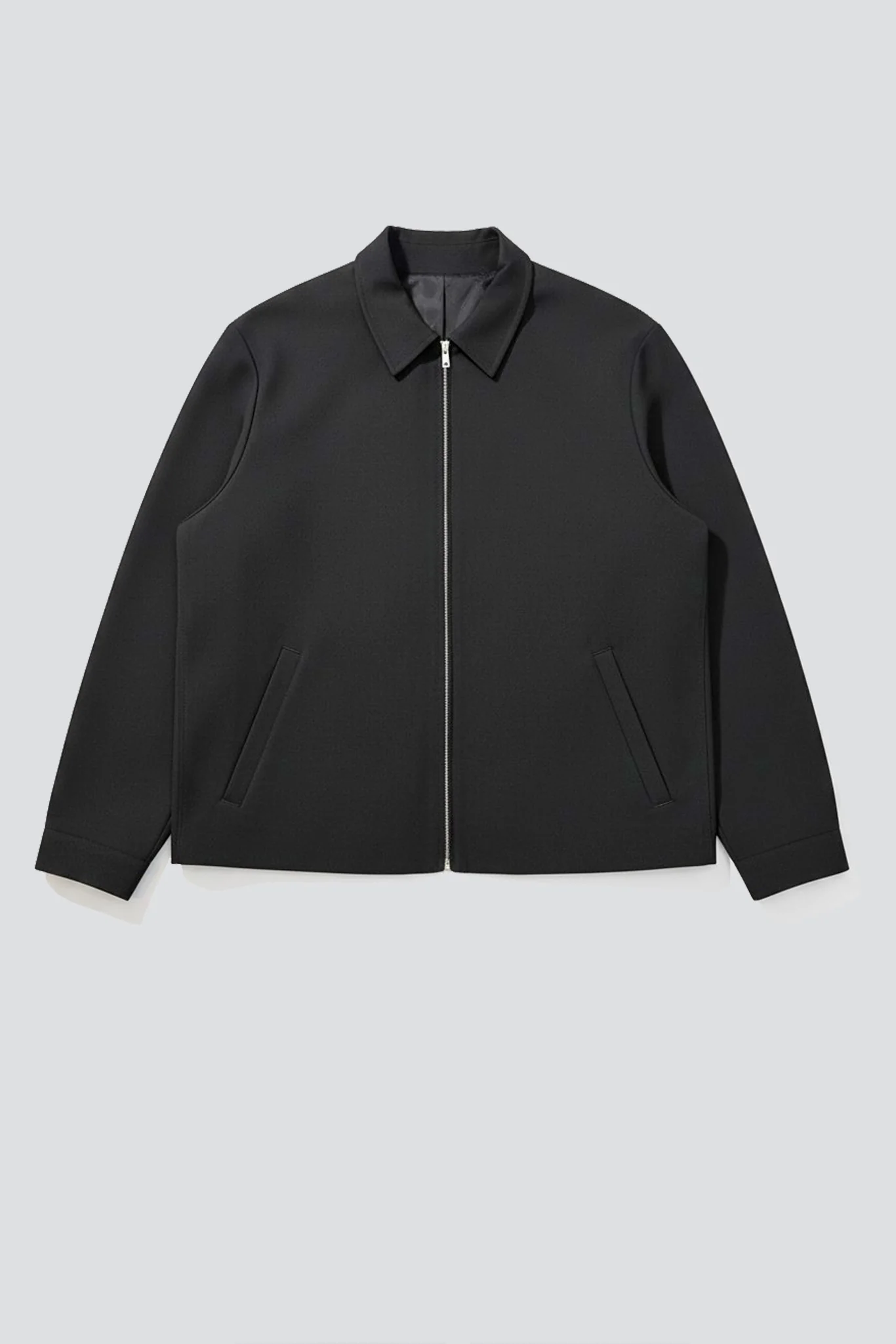 Black Suiting Zip Jacket - Image 2