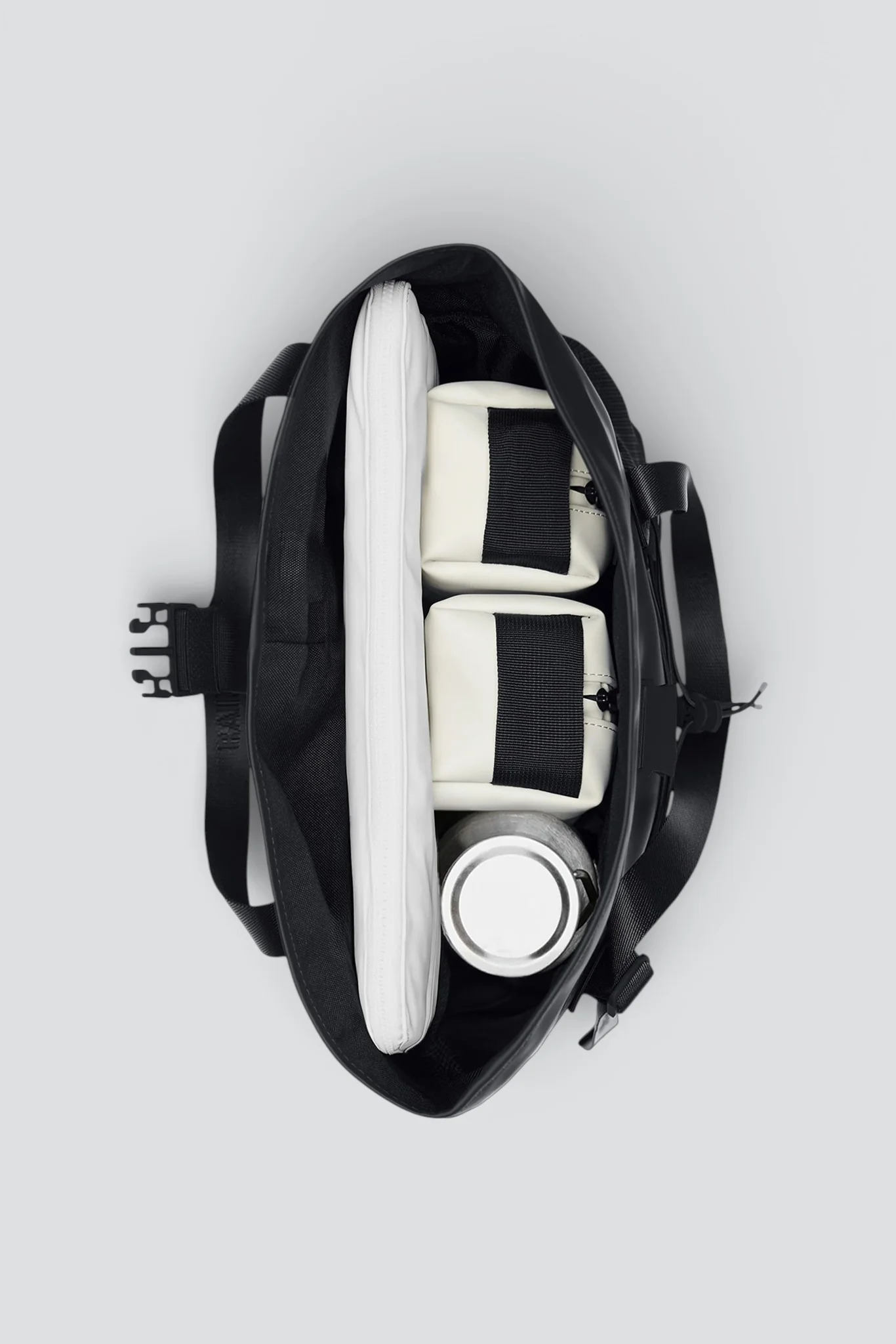 Black Trail Rolltop Tote Bag - Image 3