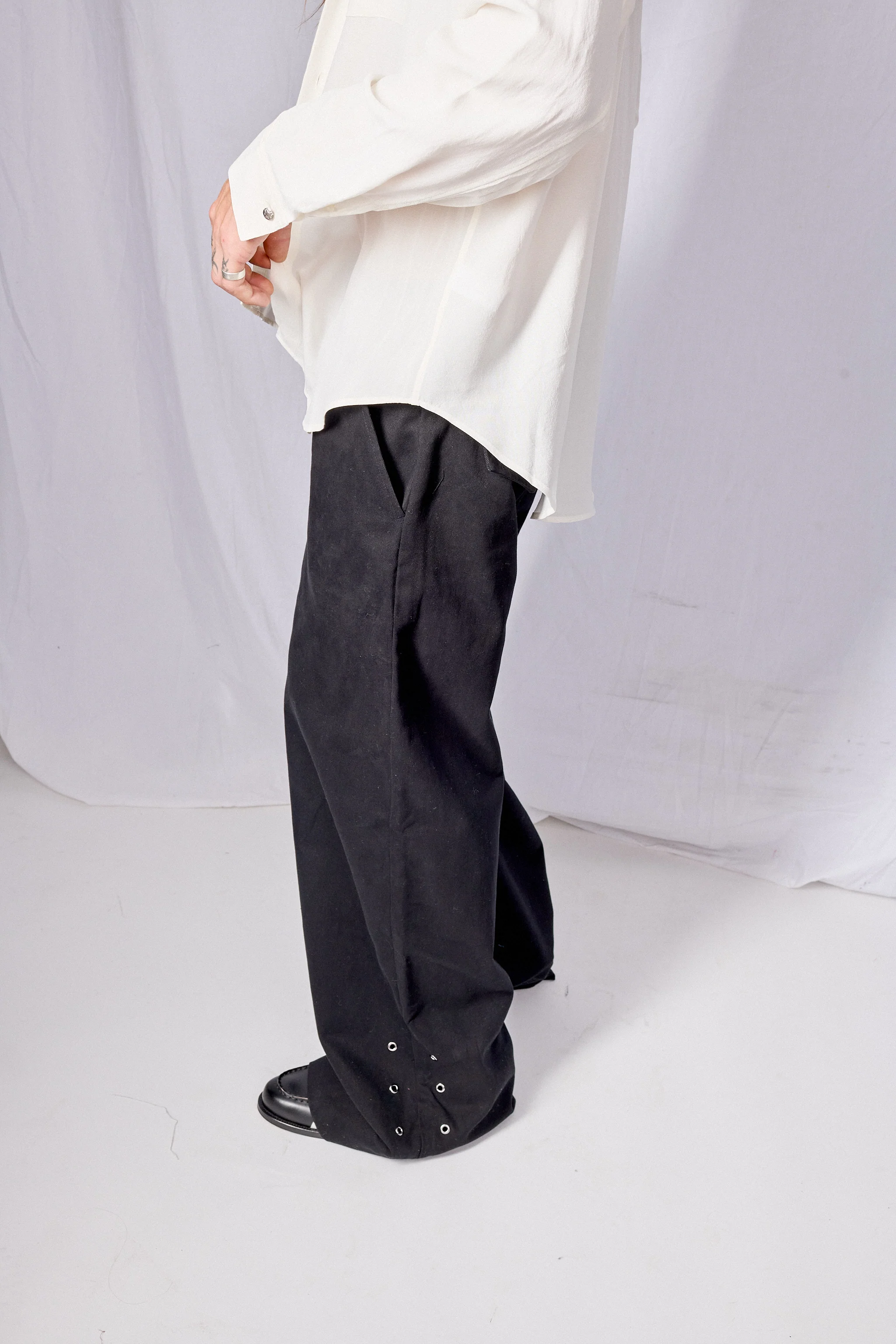 Black Wide Leg Firefighter Pant - Image 13