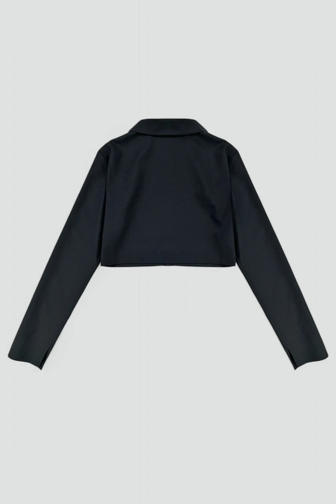 Black Suiting Crop Rugby Top - Image 8