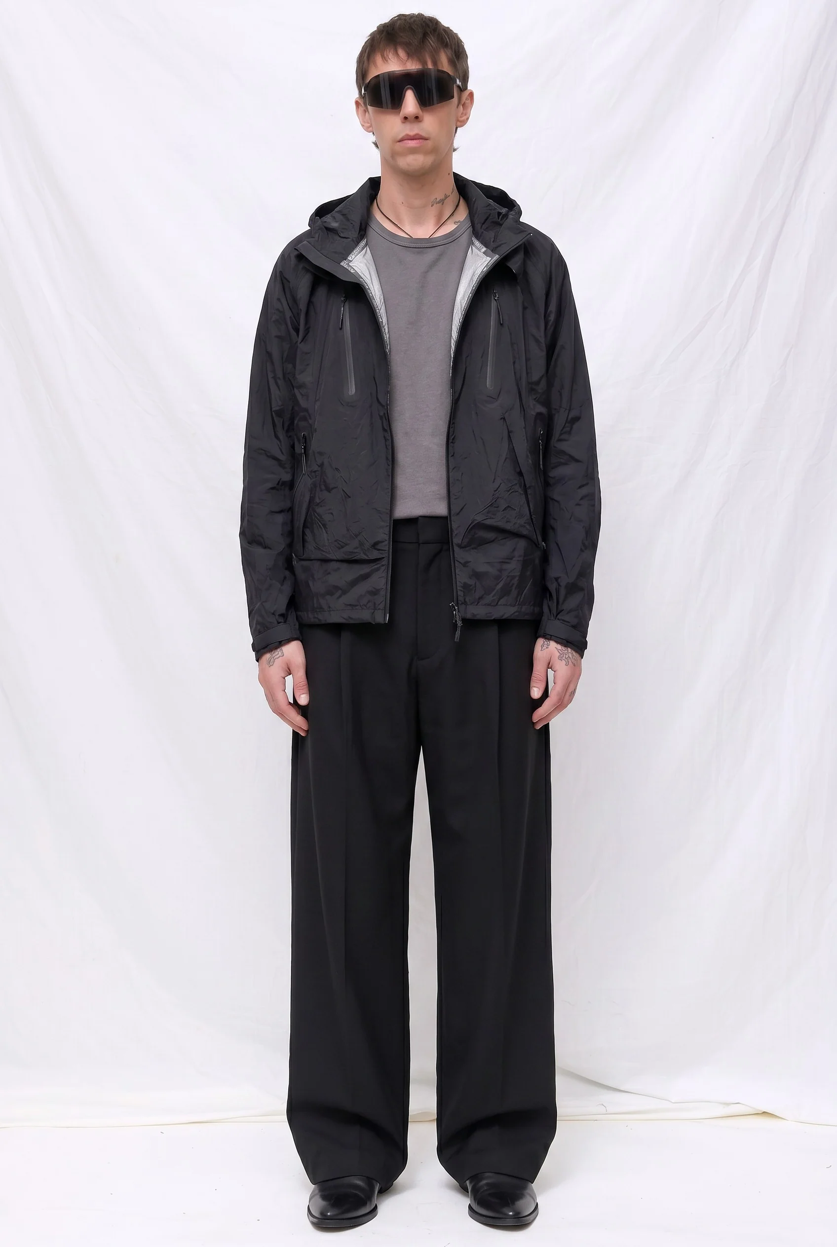 Black Wrinkled 3 Layer Shell