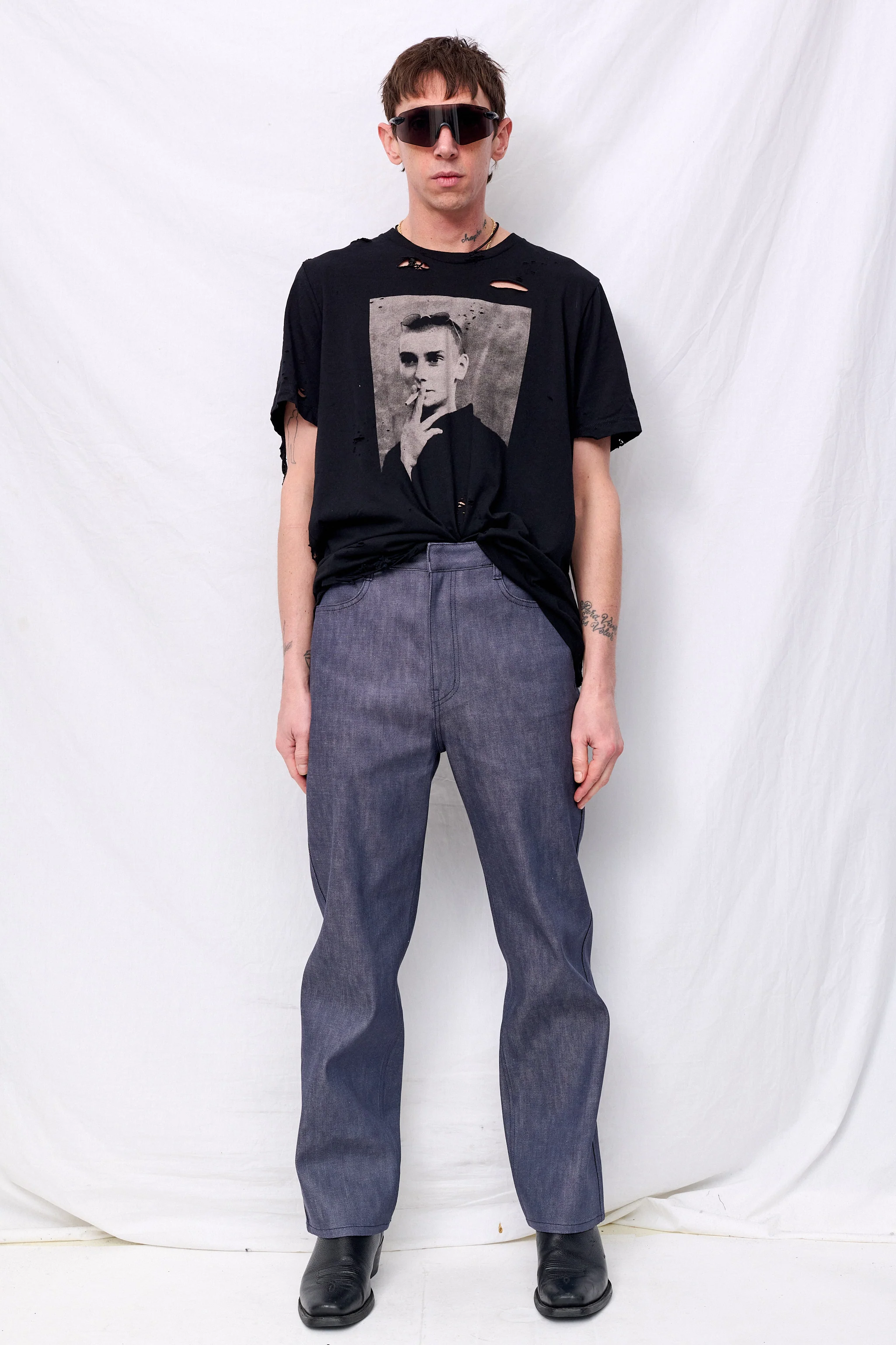 Blue Straight Fit Denim Pant - Image 3