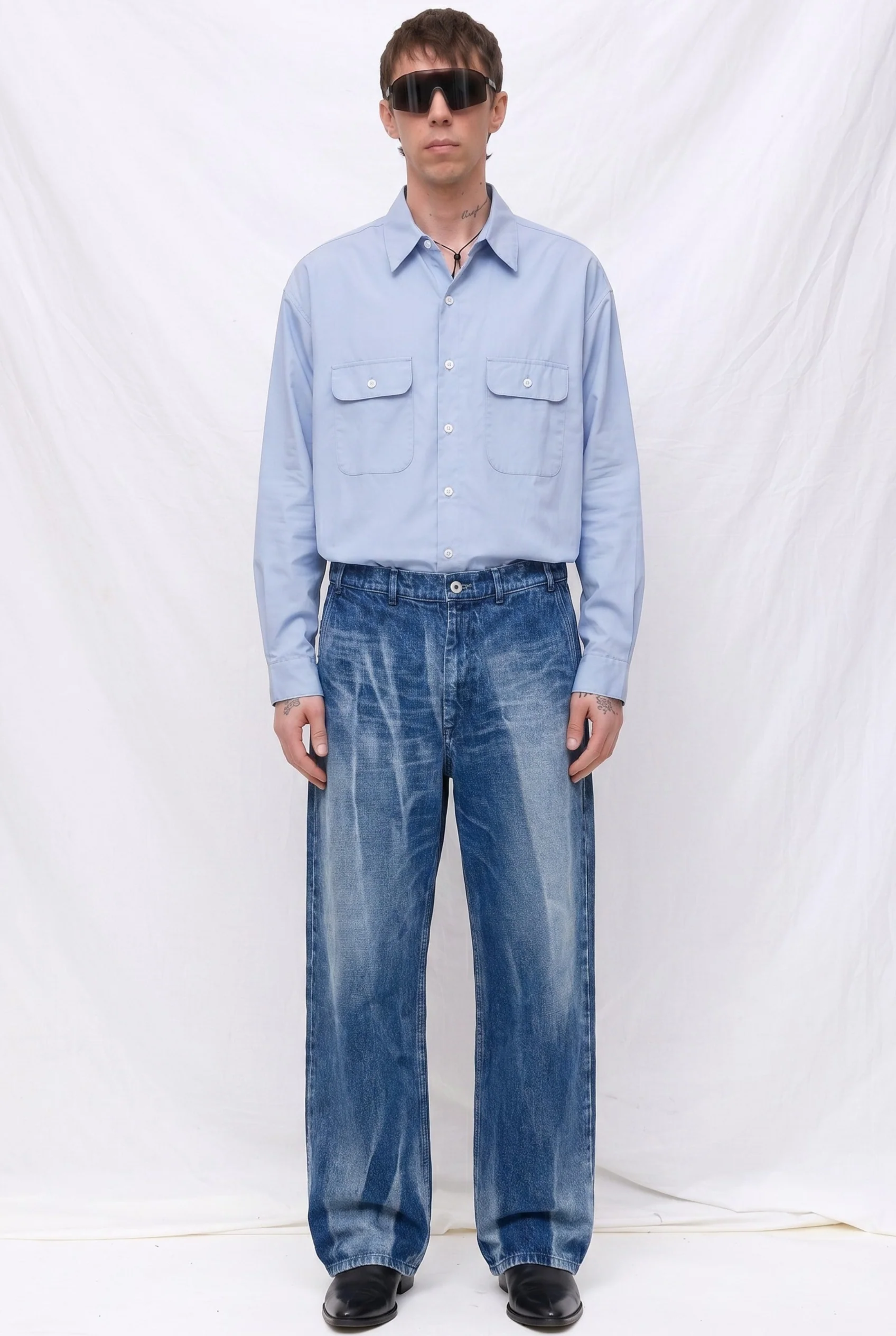 Blue Type 104 Faded Denim Pant - Image 3