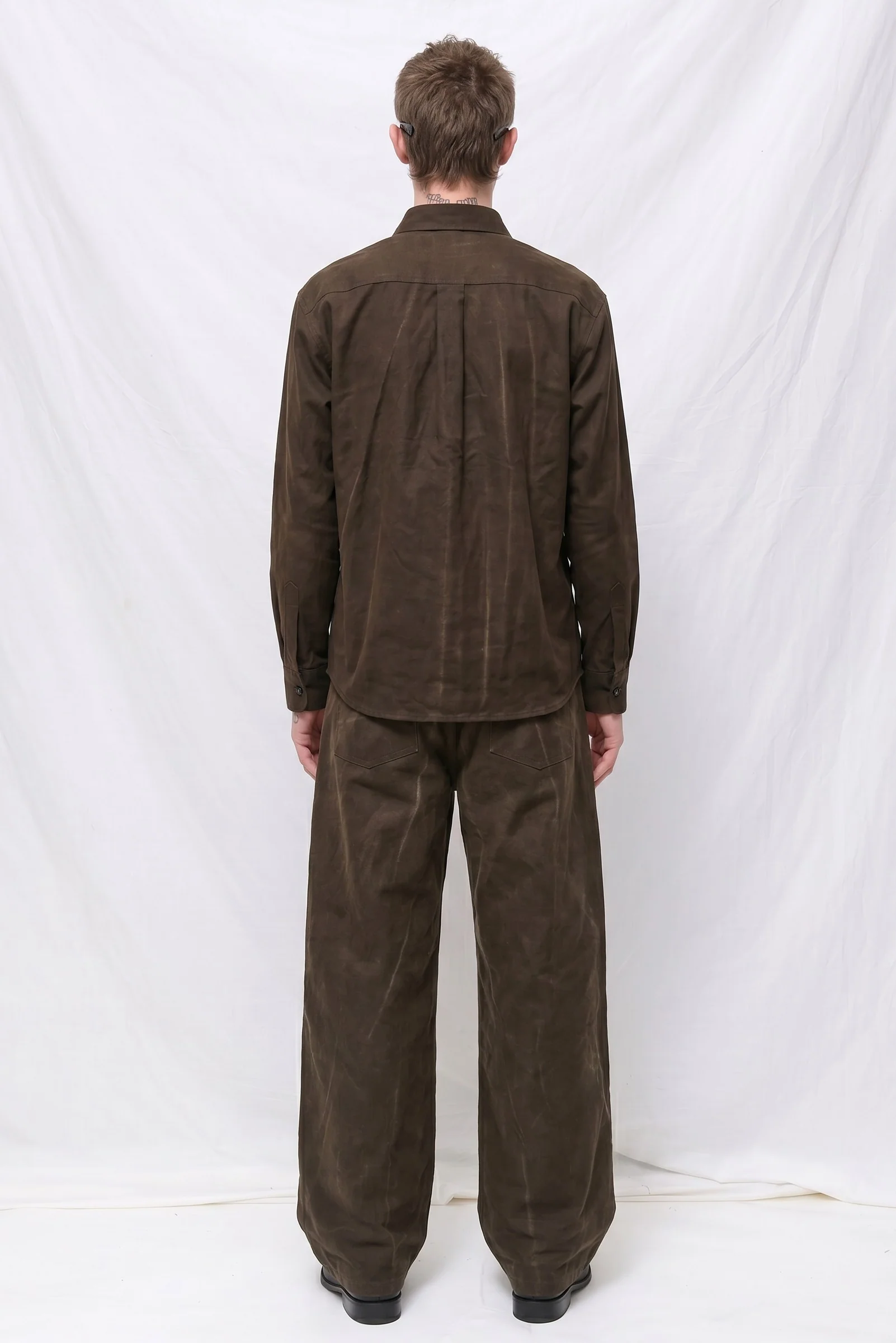 Brown Denim Volume Pant - Image 6