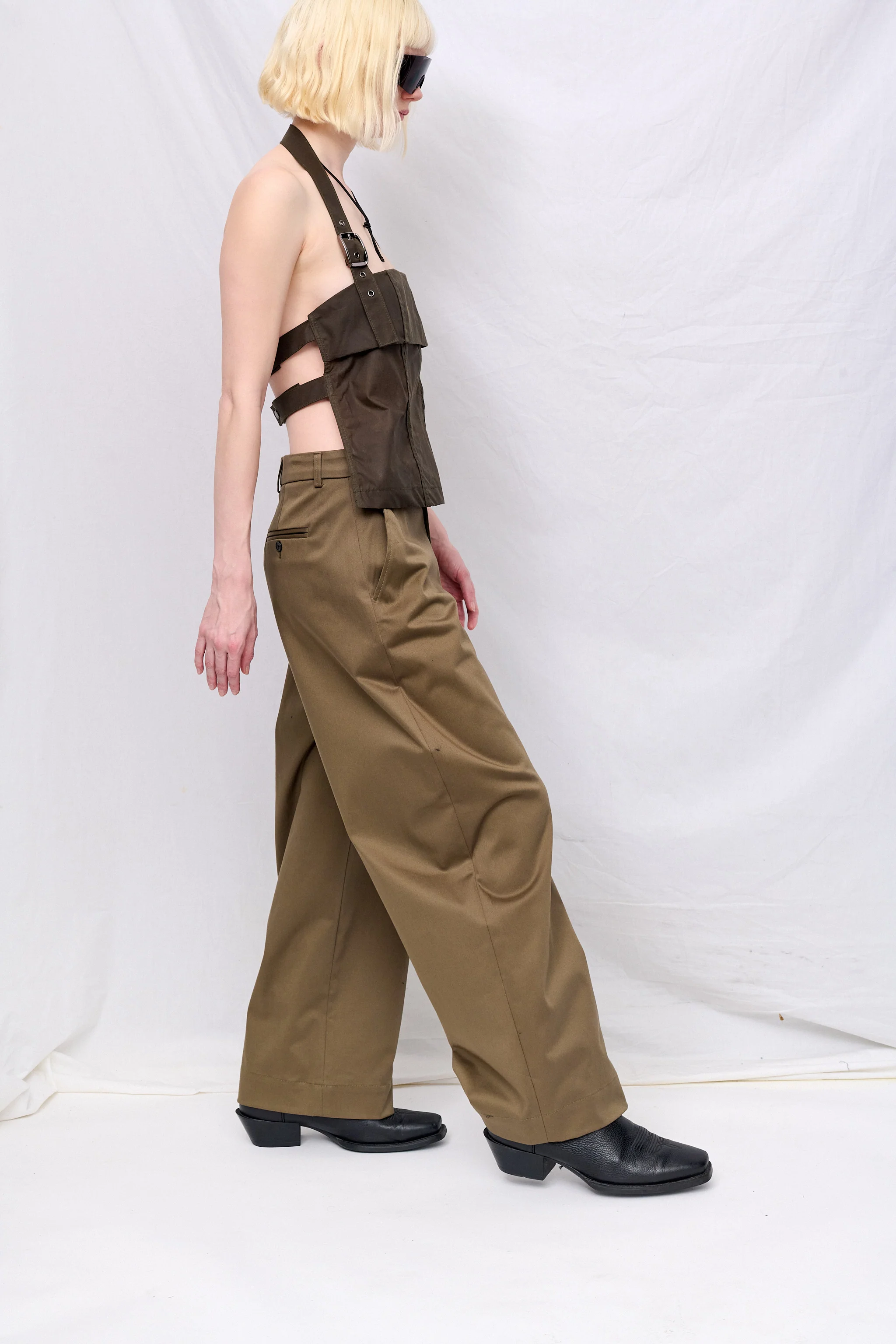 Brown Wax Strap Halter Top - Image 6