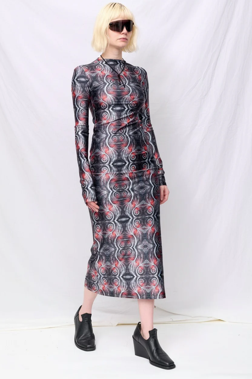 DMT Long Sleeve Mockneck Dress
