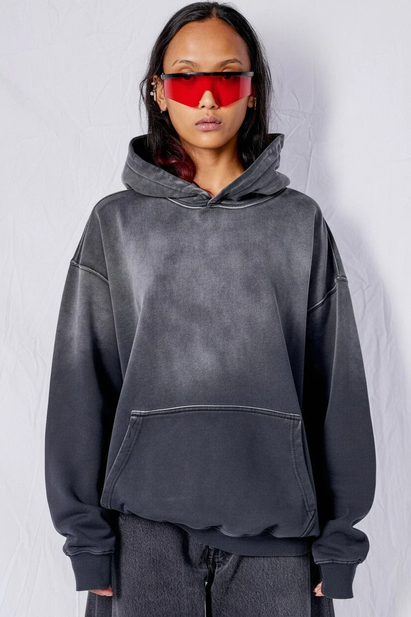 Faded Black Hoodie - Image 2