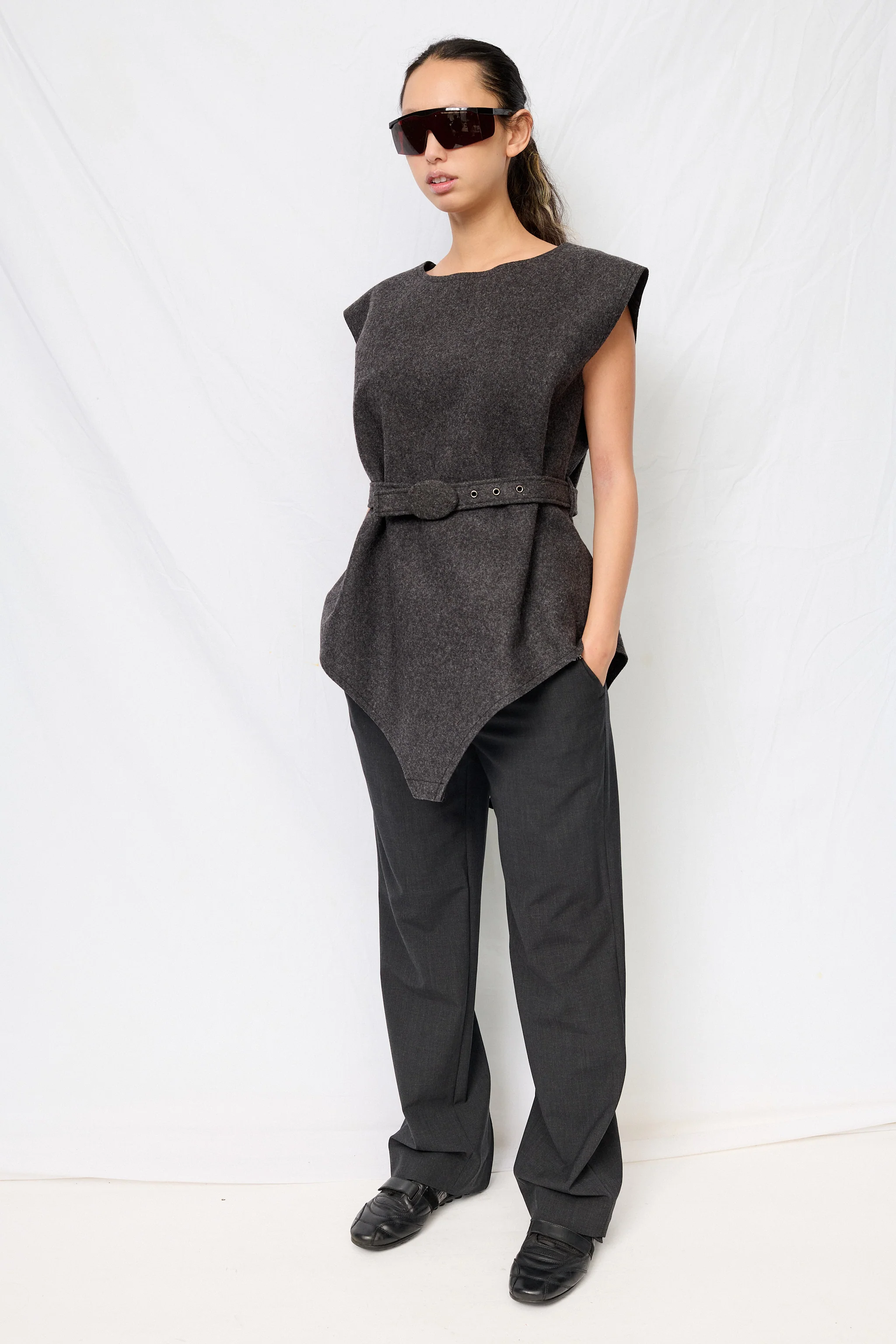 Dark Grey Felt Costume Top - Image 2