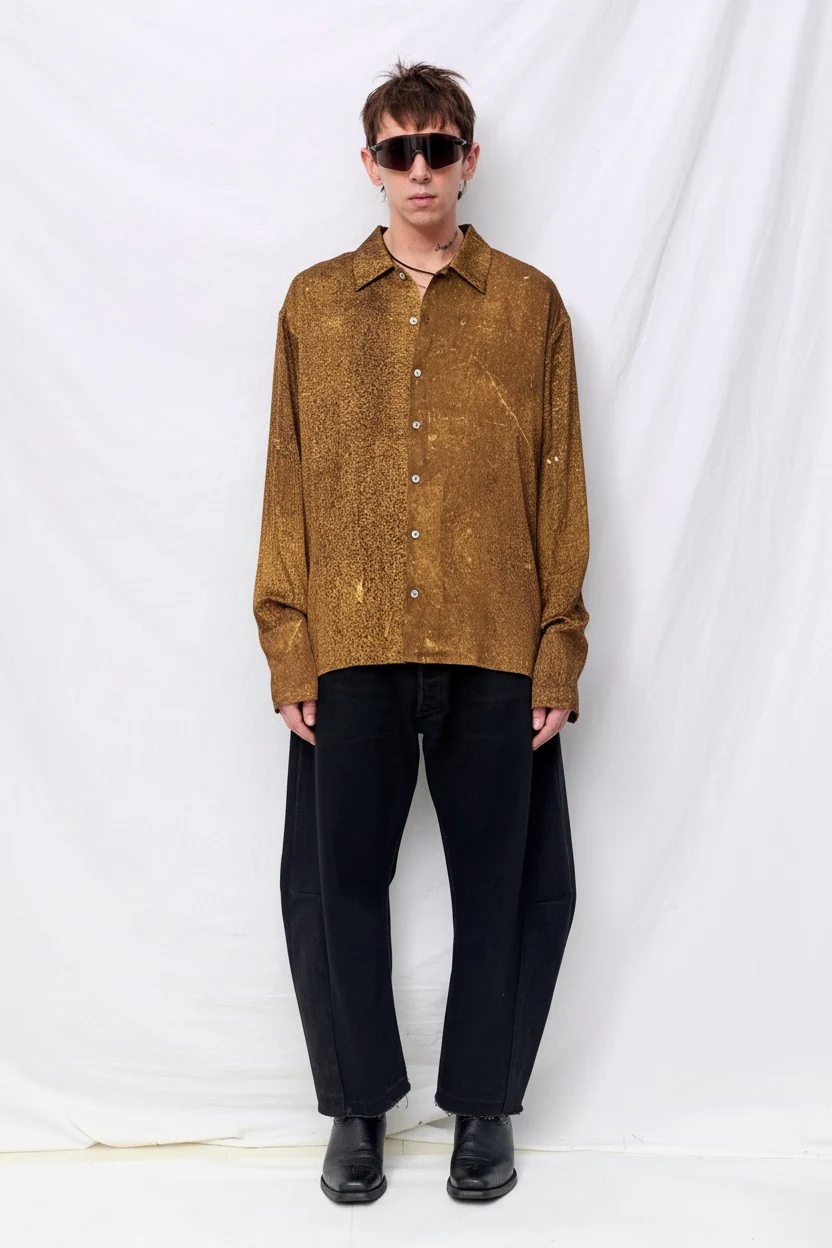 Gold Rush Oversized Longsleeve Shirt - Image 2