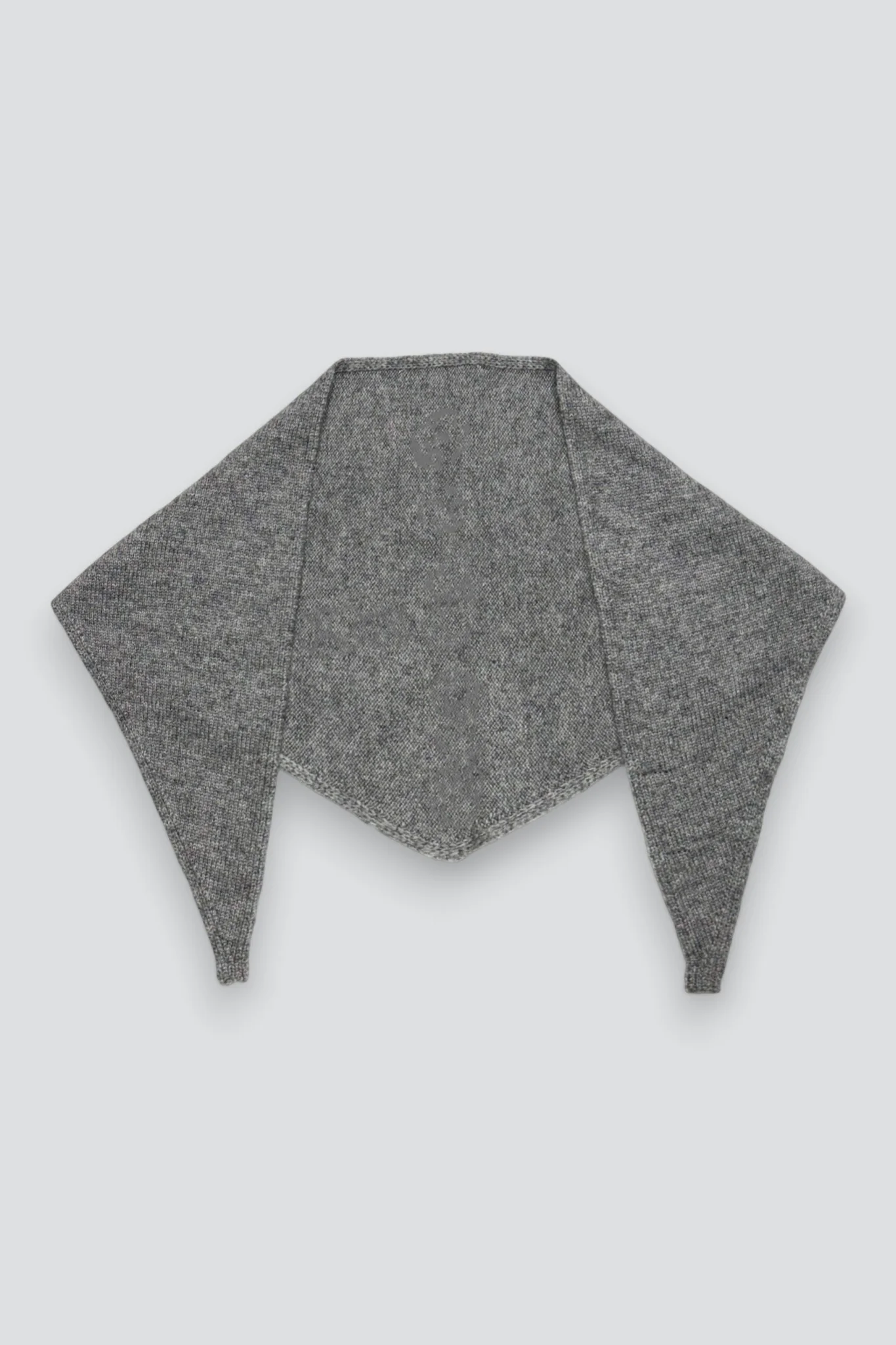 Heather Grey Triangle Scarf - Image 2
