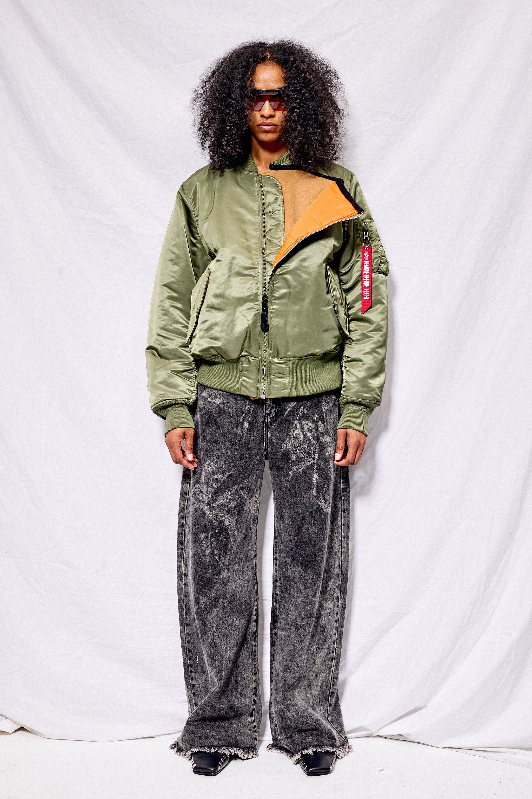 Khaki & Camel Cocoon Bomber - Image 4