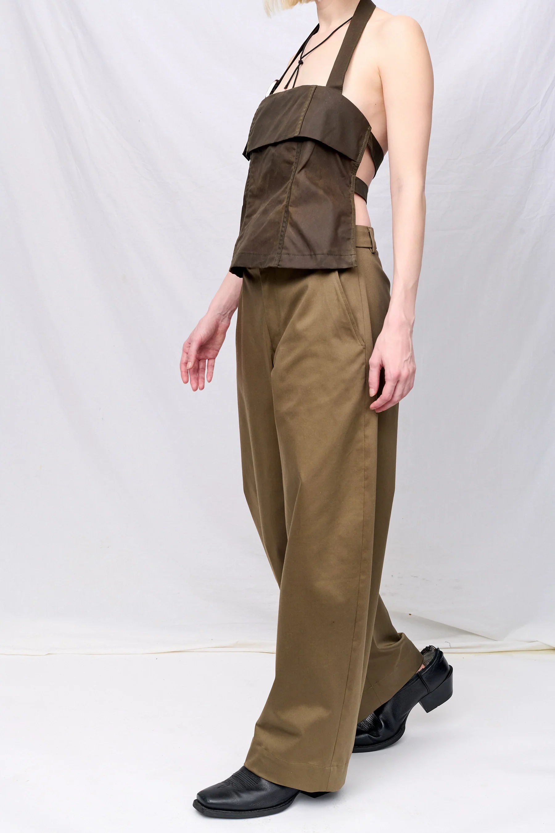 Khaki Volume Pant - Image 5