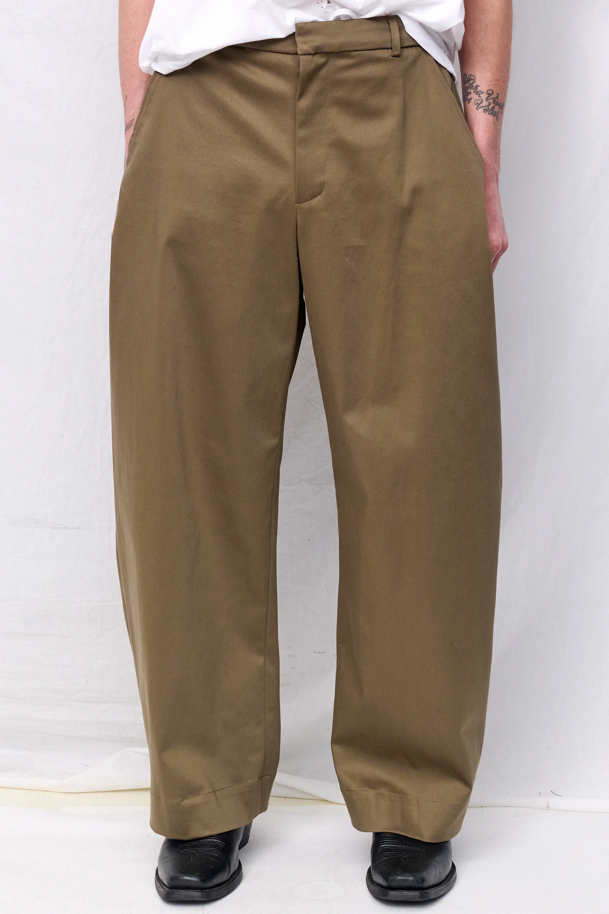 Khaki Volume Pant - Image 8