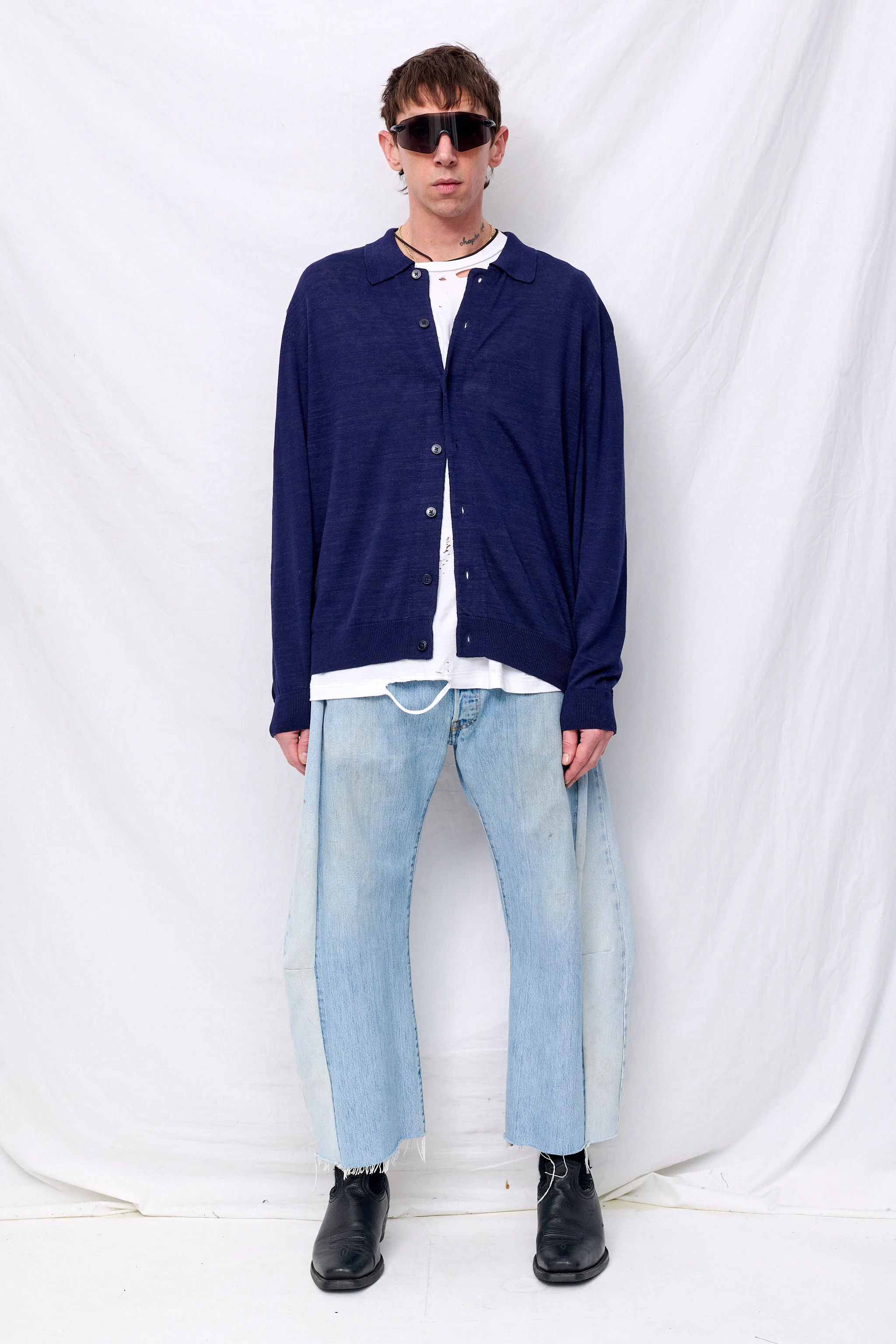 Navy Rat Pack Cardigan - Image 3