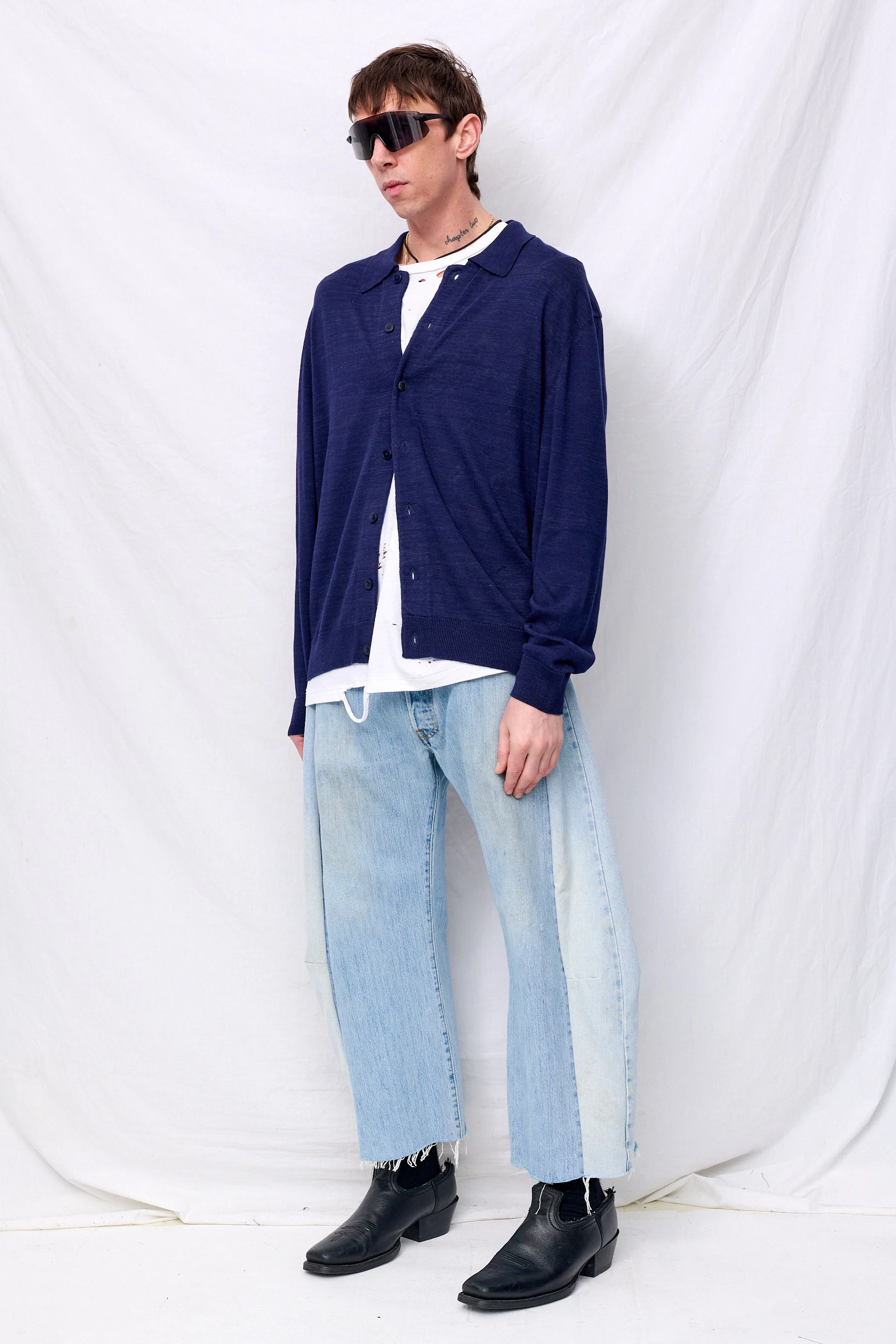 Navy Rat Pack Cardigan - Image 4