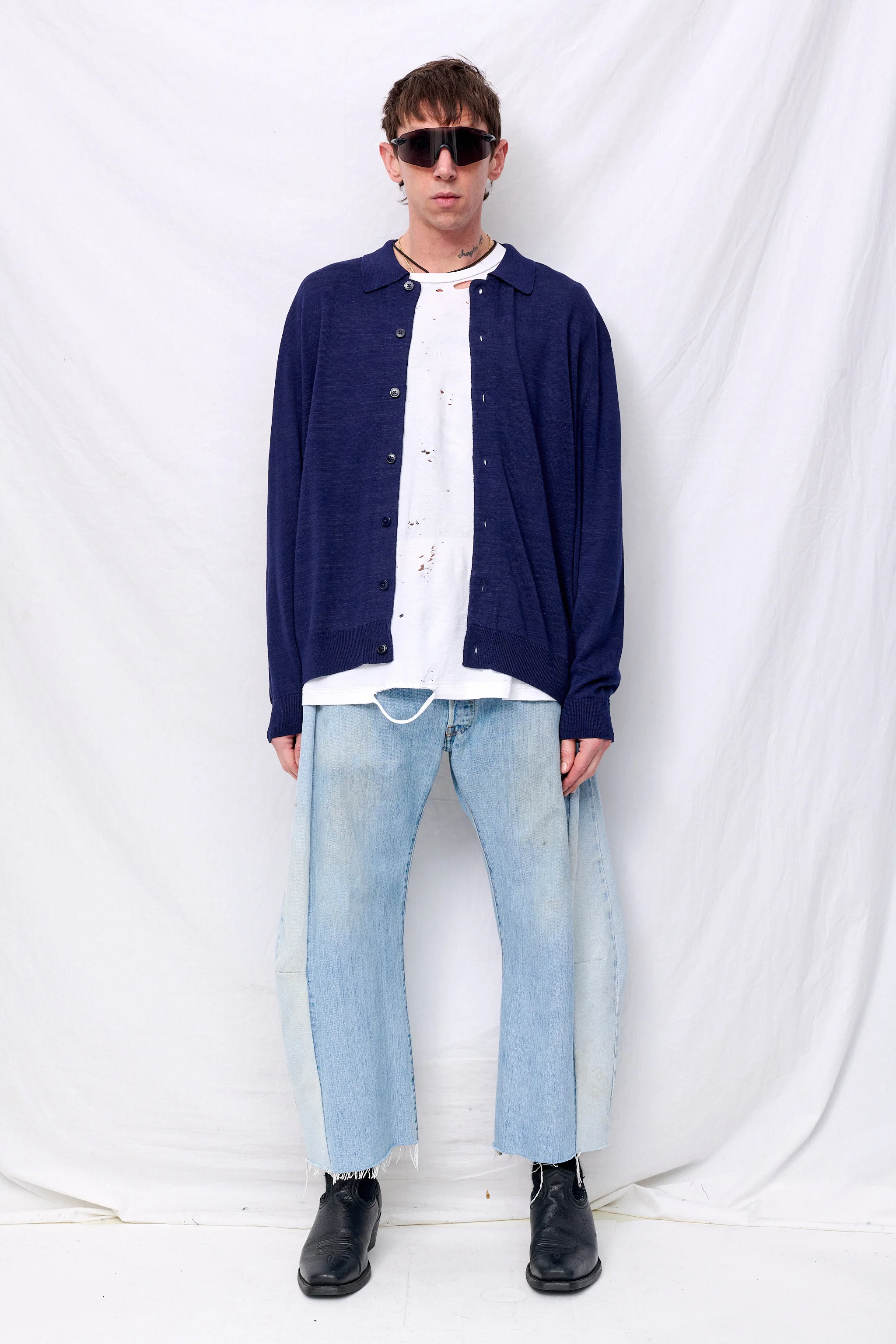 Navy Rat Pack Cardigan - Image 5