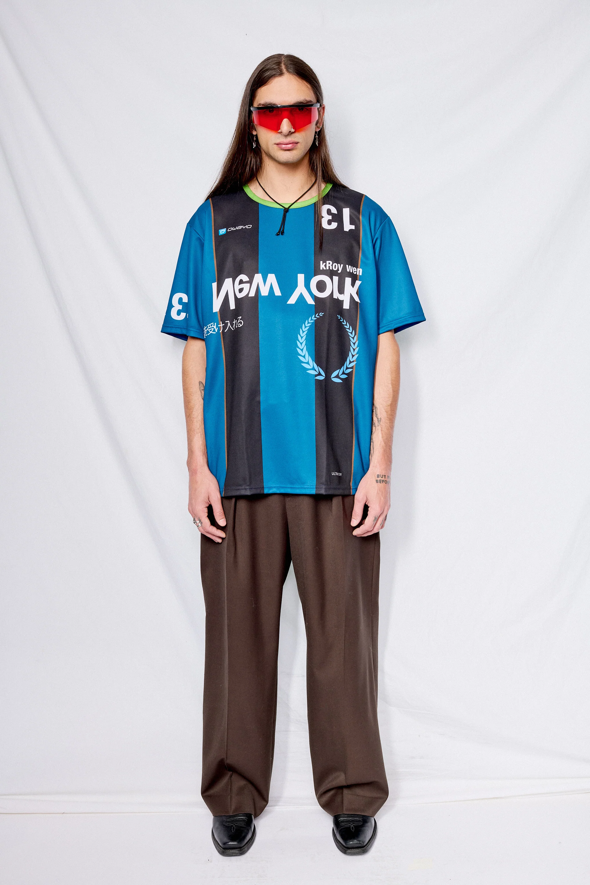 New York Logo Striped Short Sleeve Jersey - Image 3