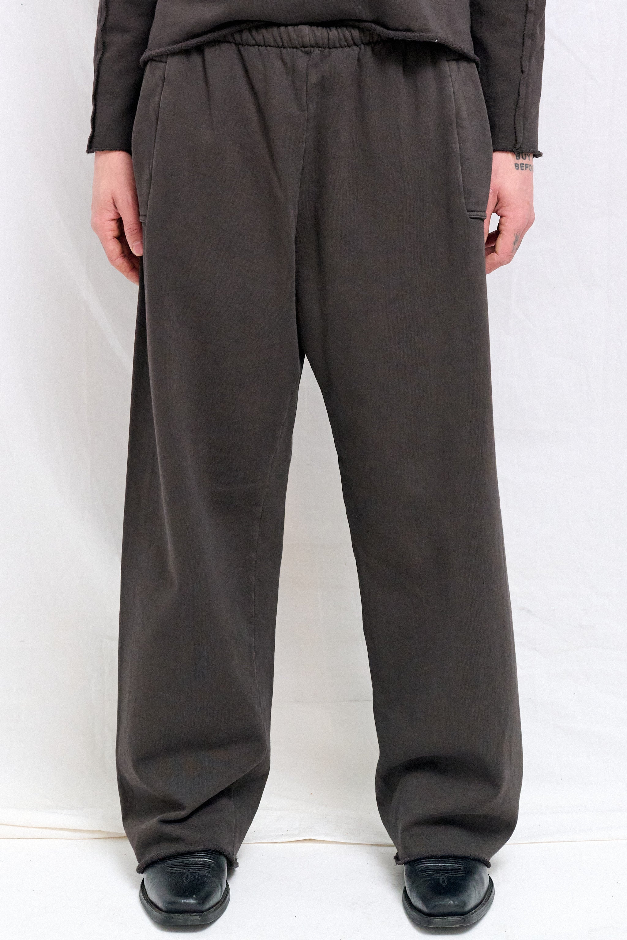 No.287 Brown Organic Cotton Fleece Trousers