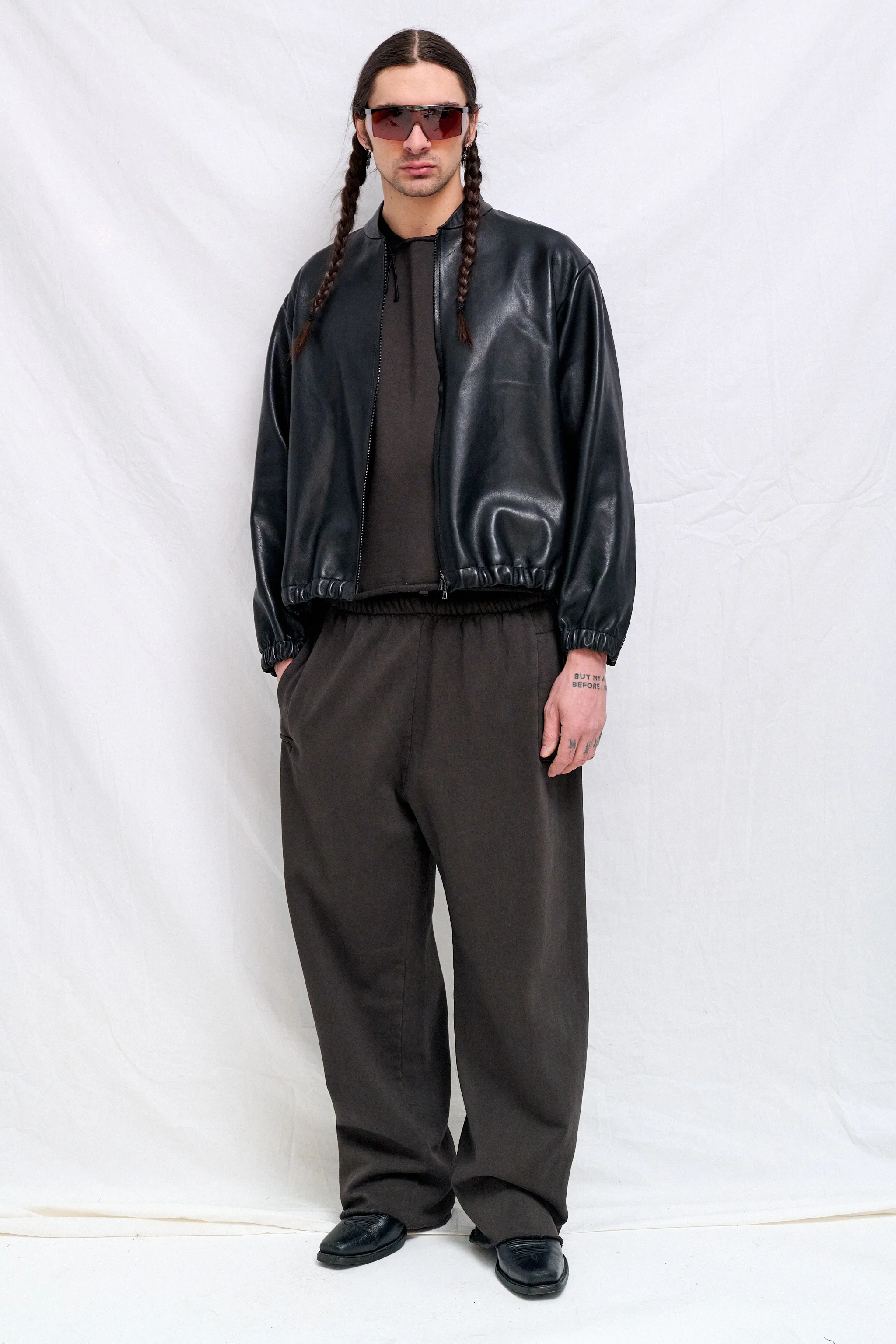 No.287 Brown Organic Cotton Fleece Trousers - Image 2