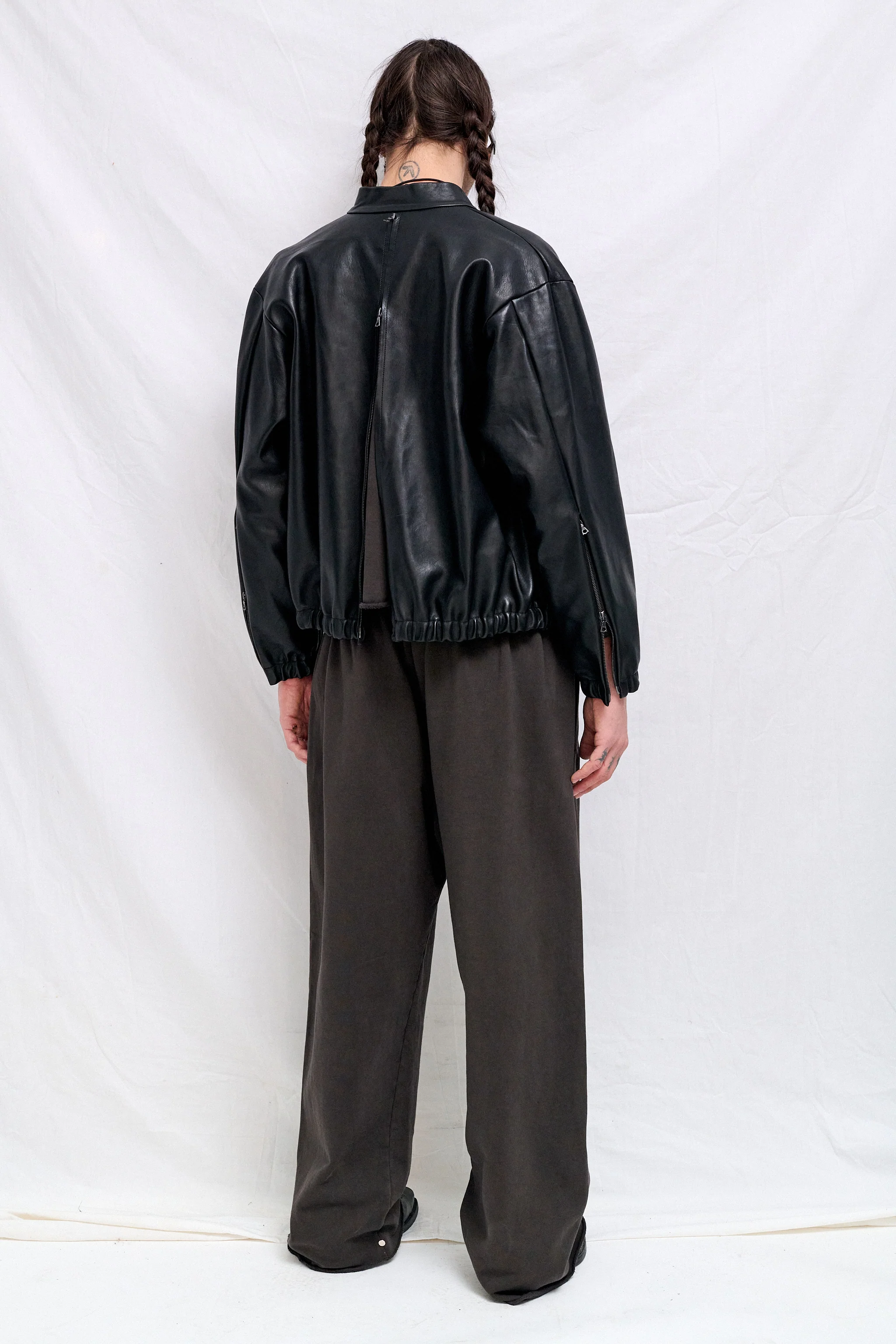 No.287 Brown Organic Cotton Fleece Trousers - Image 4