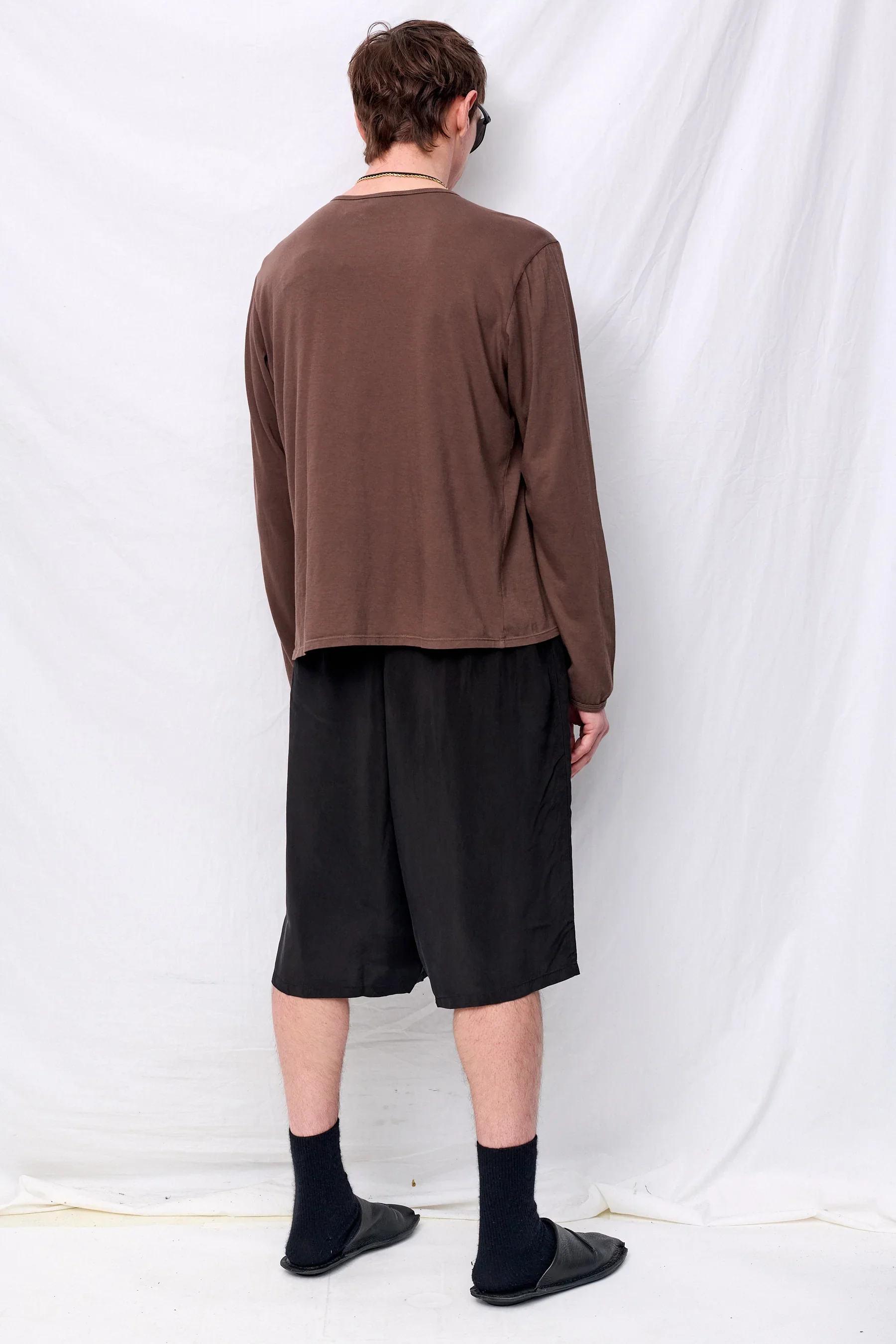 No.87 Brown Organic Cotton Long Sleeve T-Shirt - Image 5