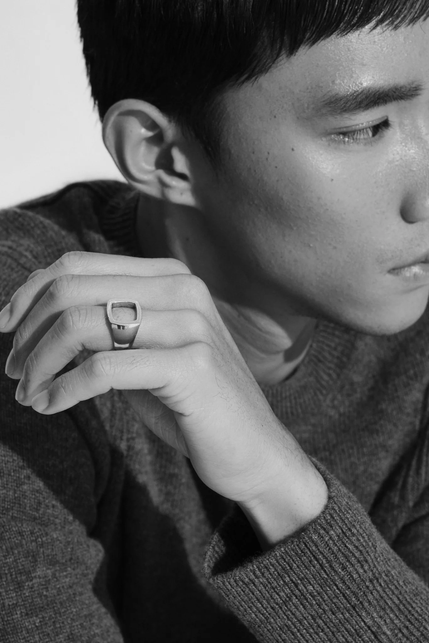 Silver Cushion Open Ring - Image 4