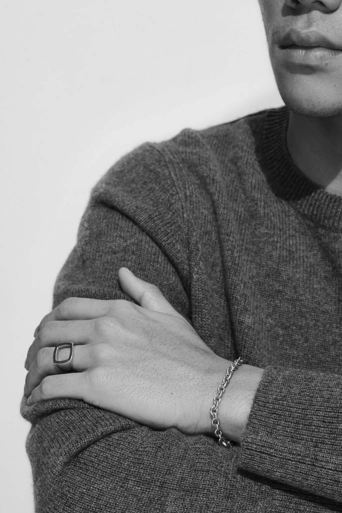 Silver Cushion Open Ring - Image 5