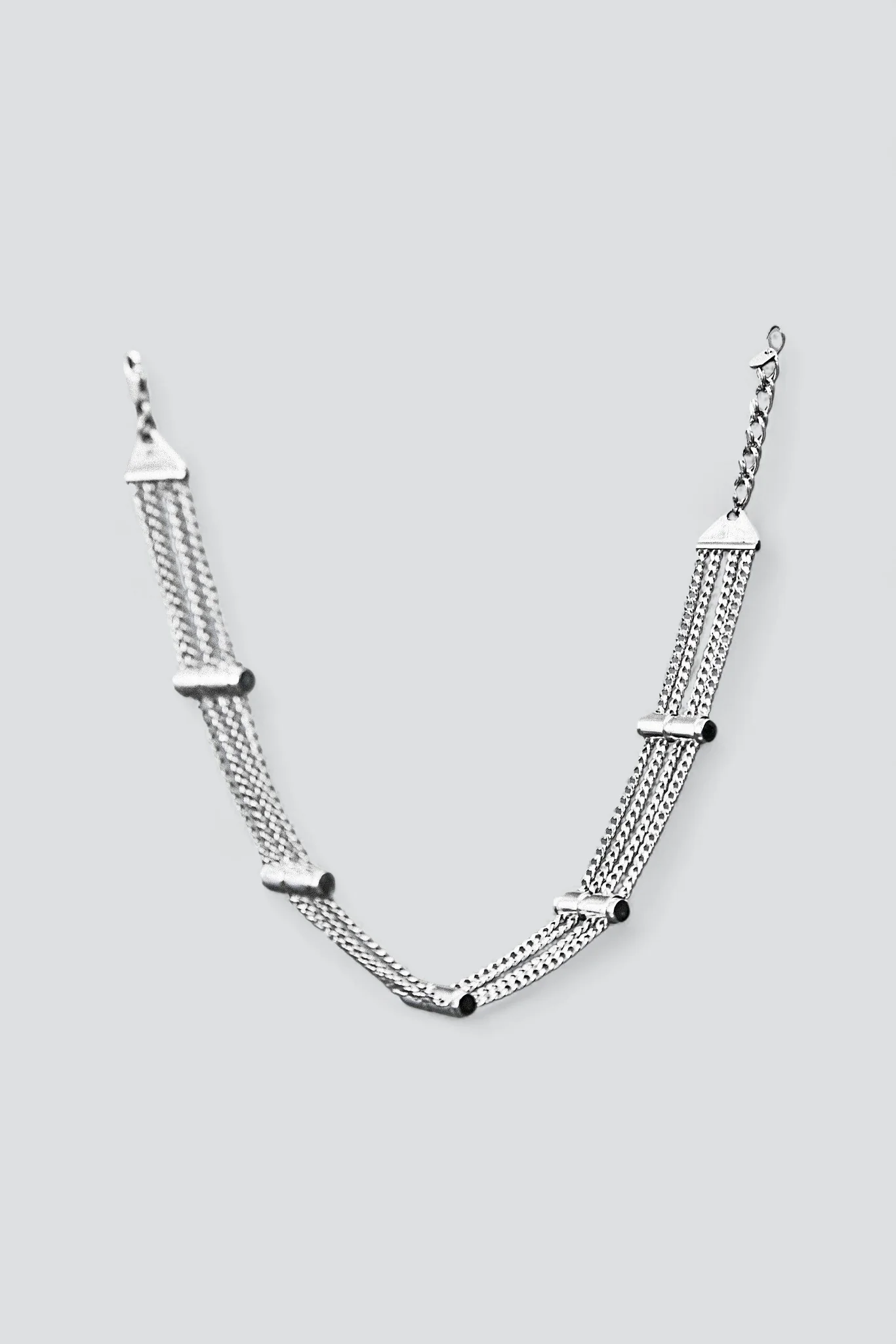 Silver NE-Pin Choker Necklace